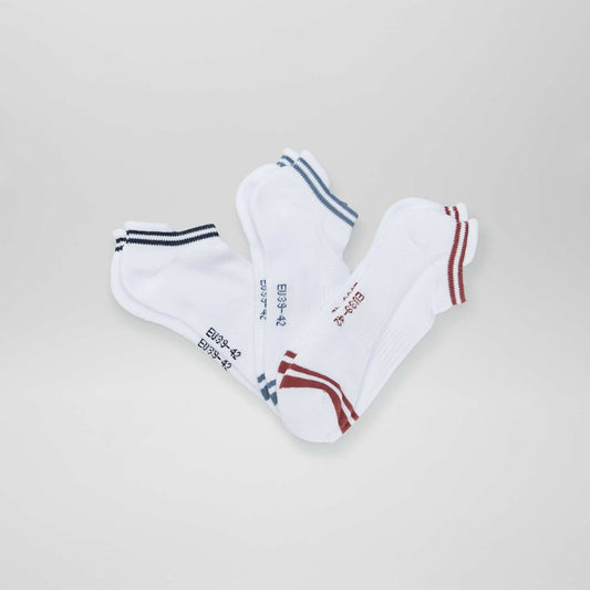 Invisible sports socks - Pack of 3 WHITE