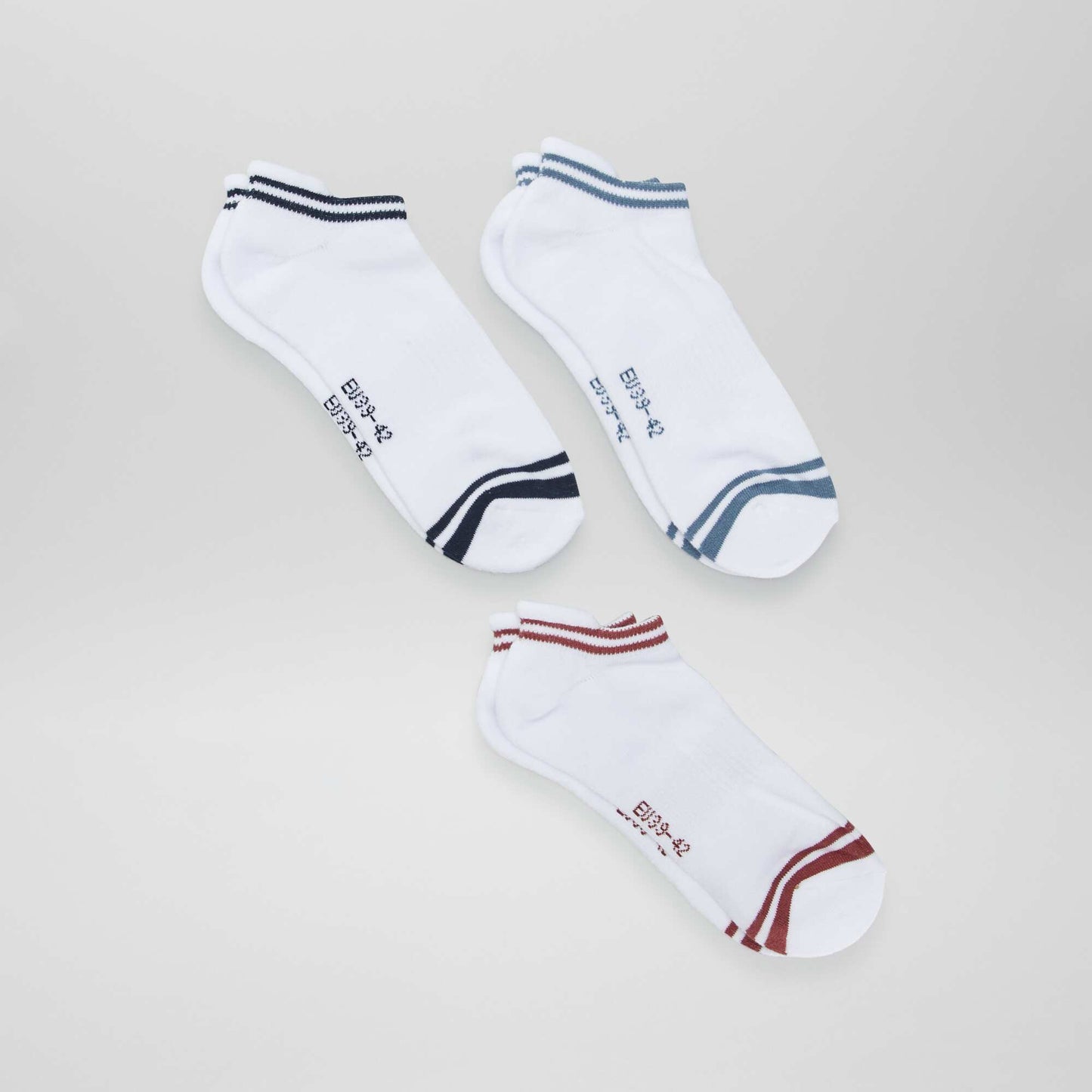 Invisible sports socks - Pack of 3 WHITE