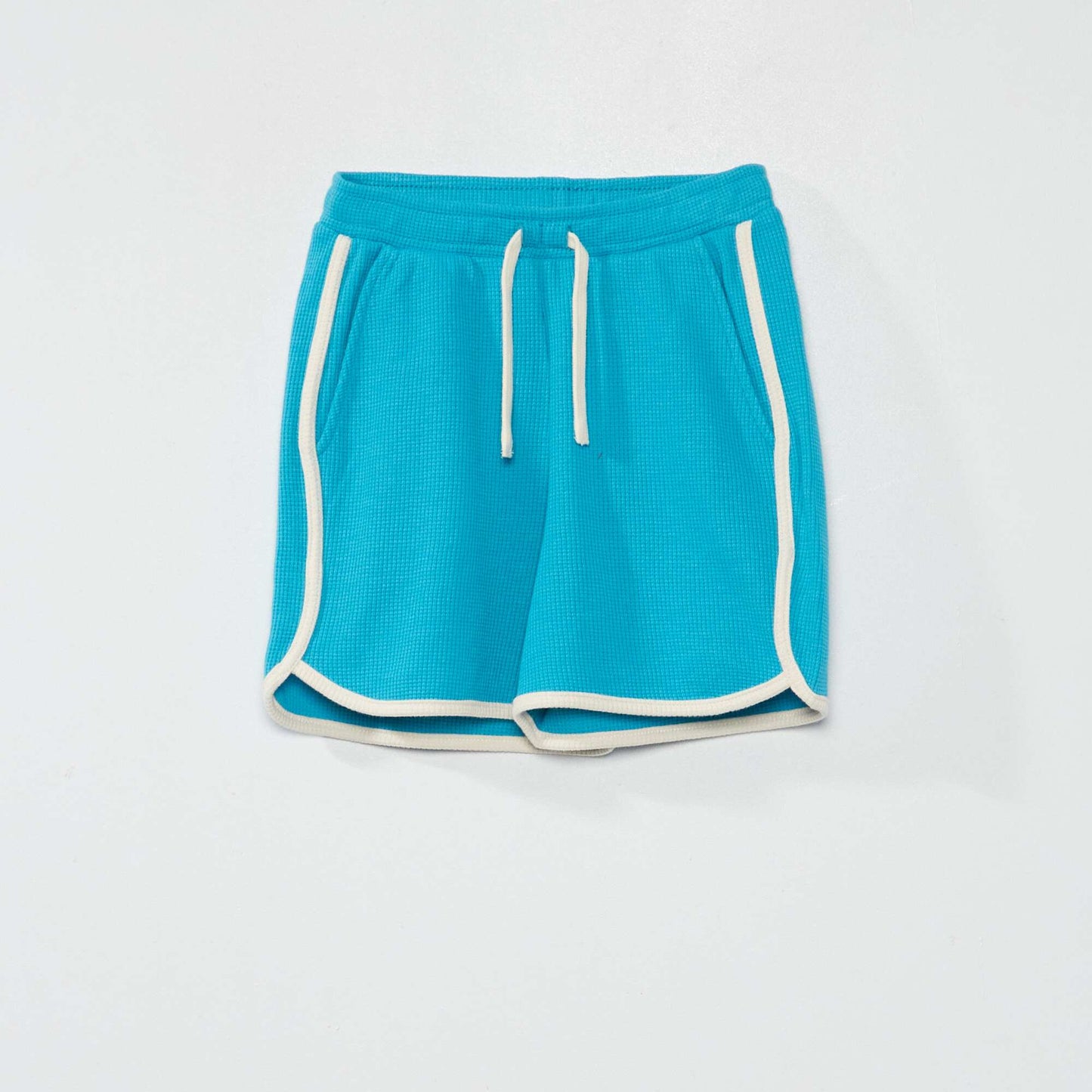 Waffle-knit shorts BLUE