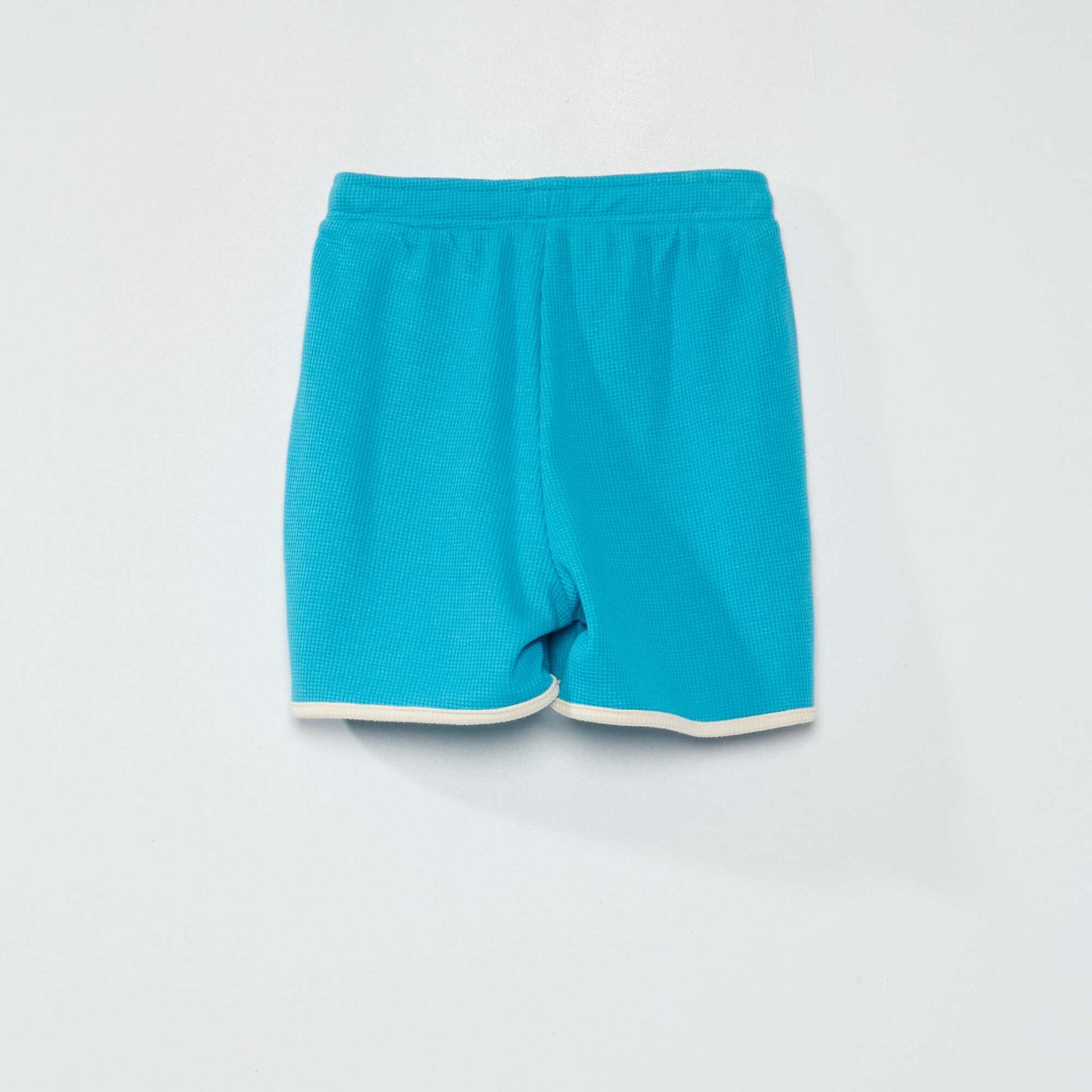 Waffle-knit shorts BLUE