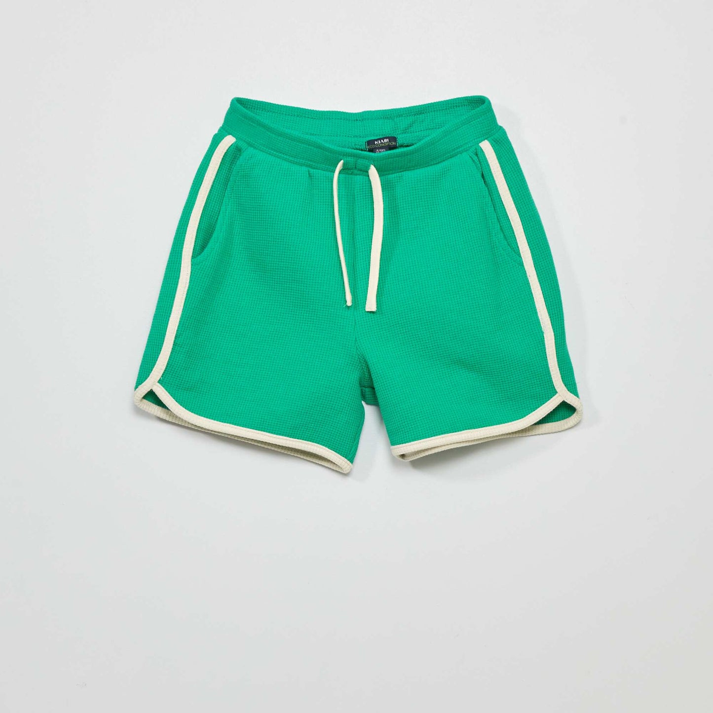 Waffle-knit shorts GREEN