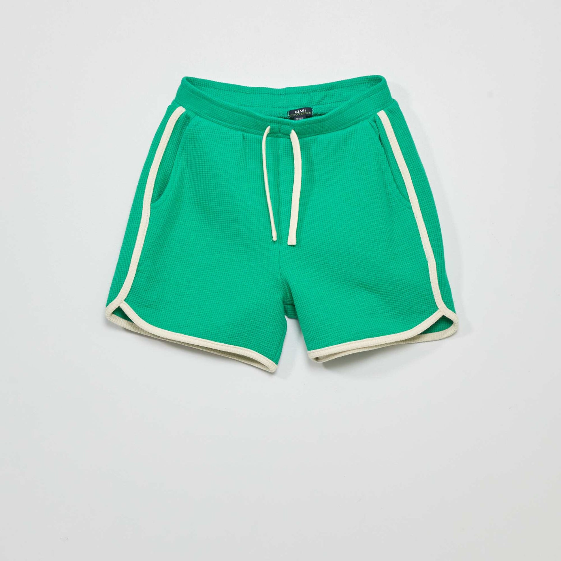 Waffle-knit shorts GREEN