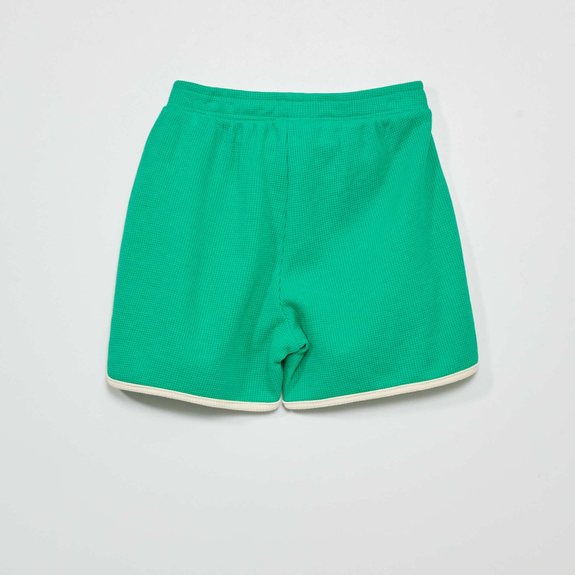Waffle-knit shorts GREEN