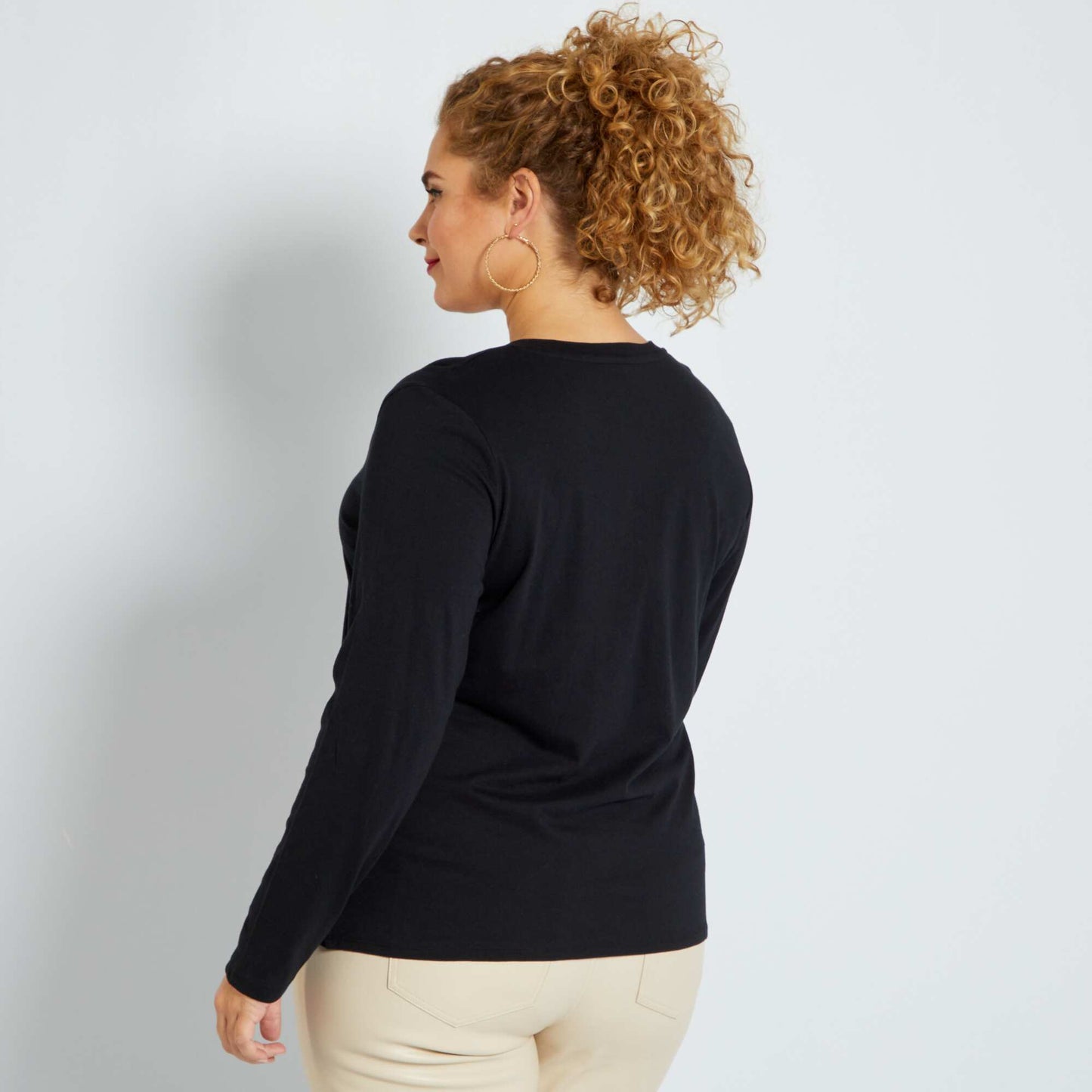 Plain T-shirt BLACK