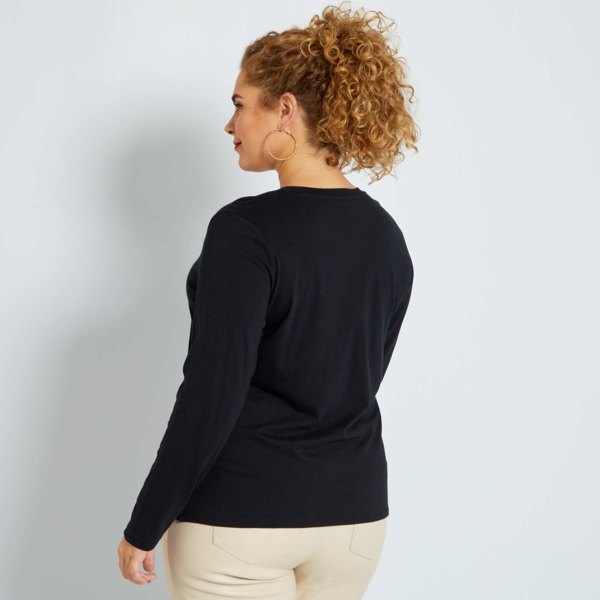 Plain T-shirt BLACK