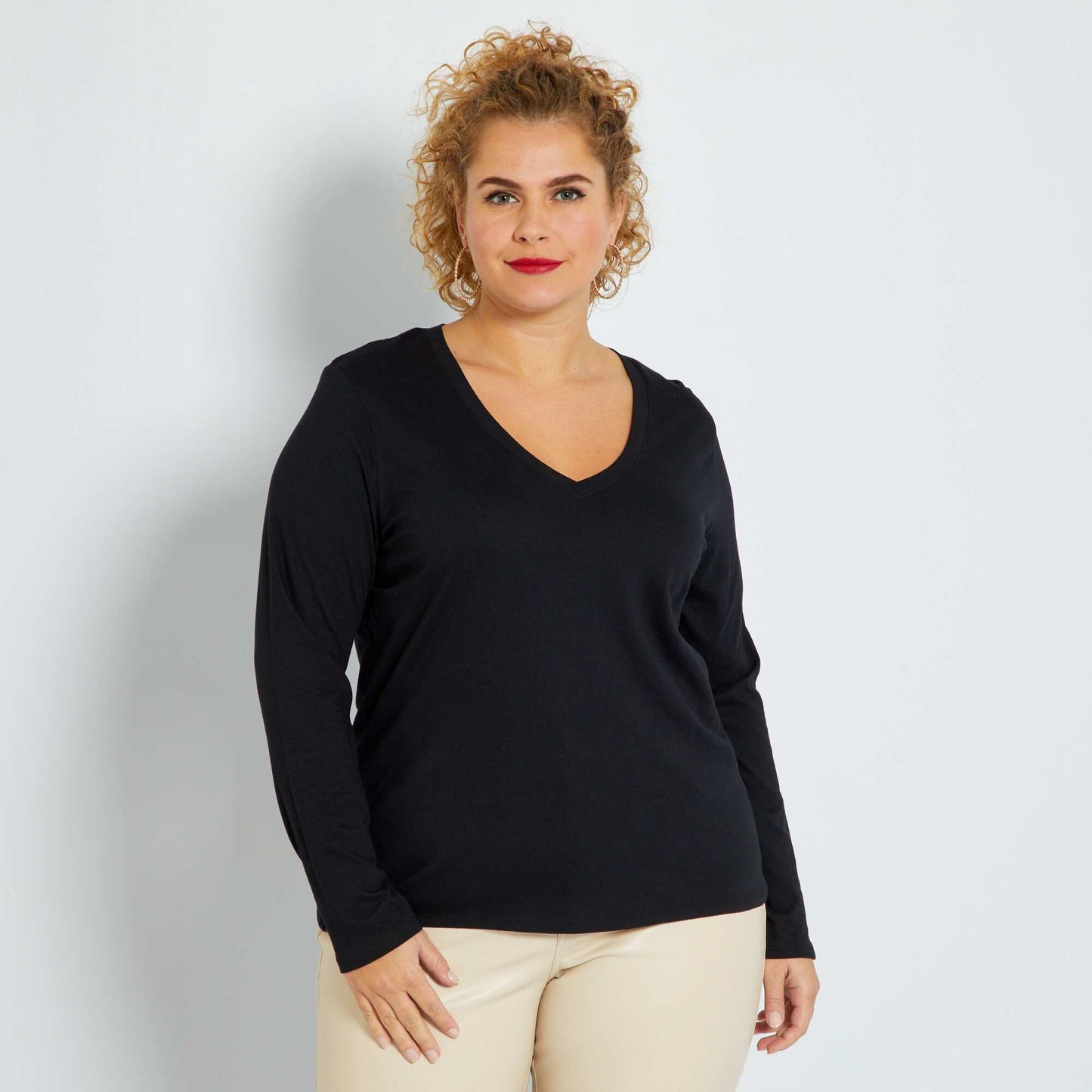 Plain T-shirt BLACK