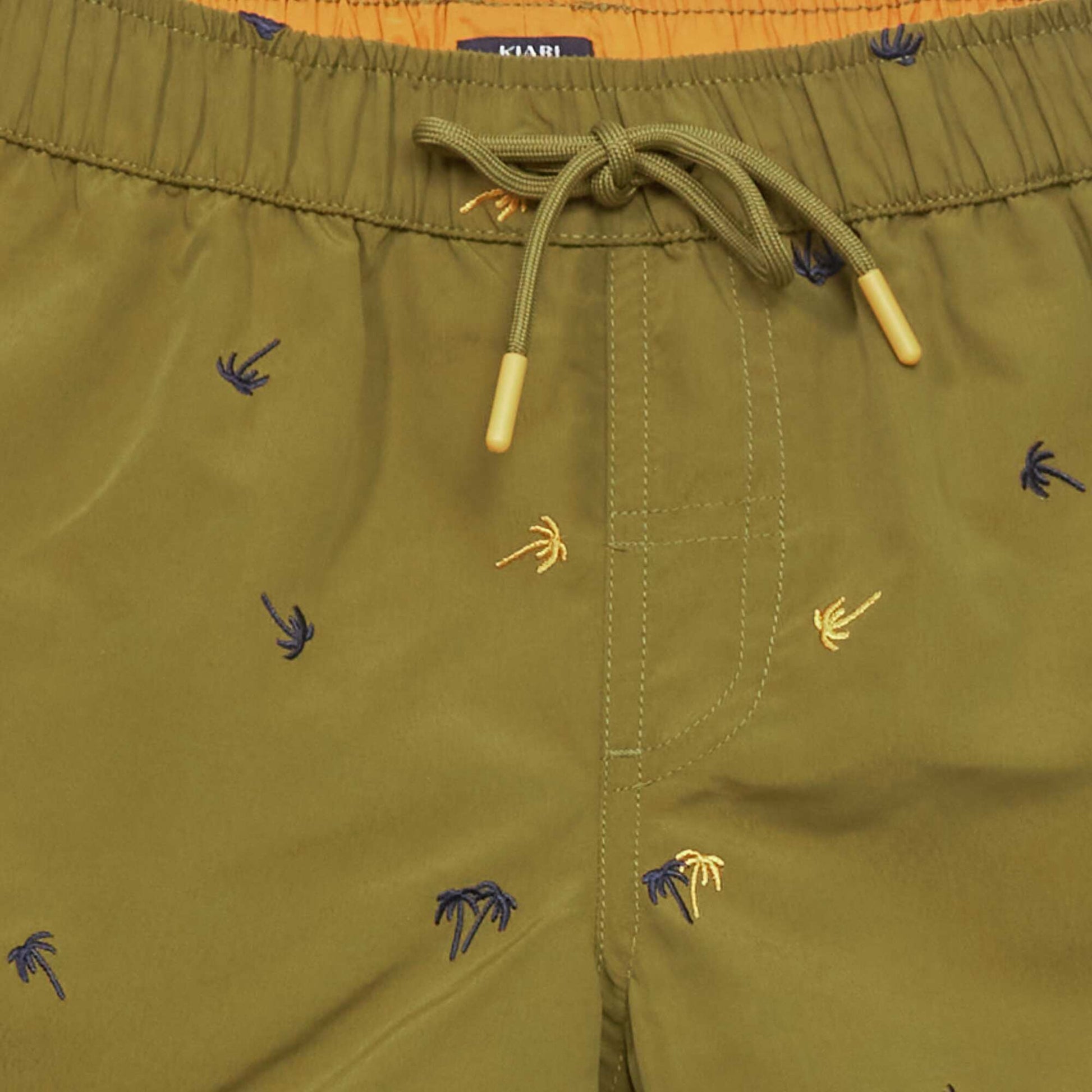 Swim shorts with palm tree pattern KHAKI