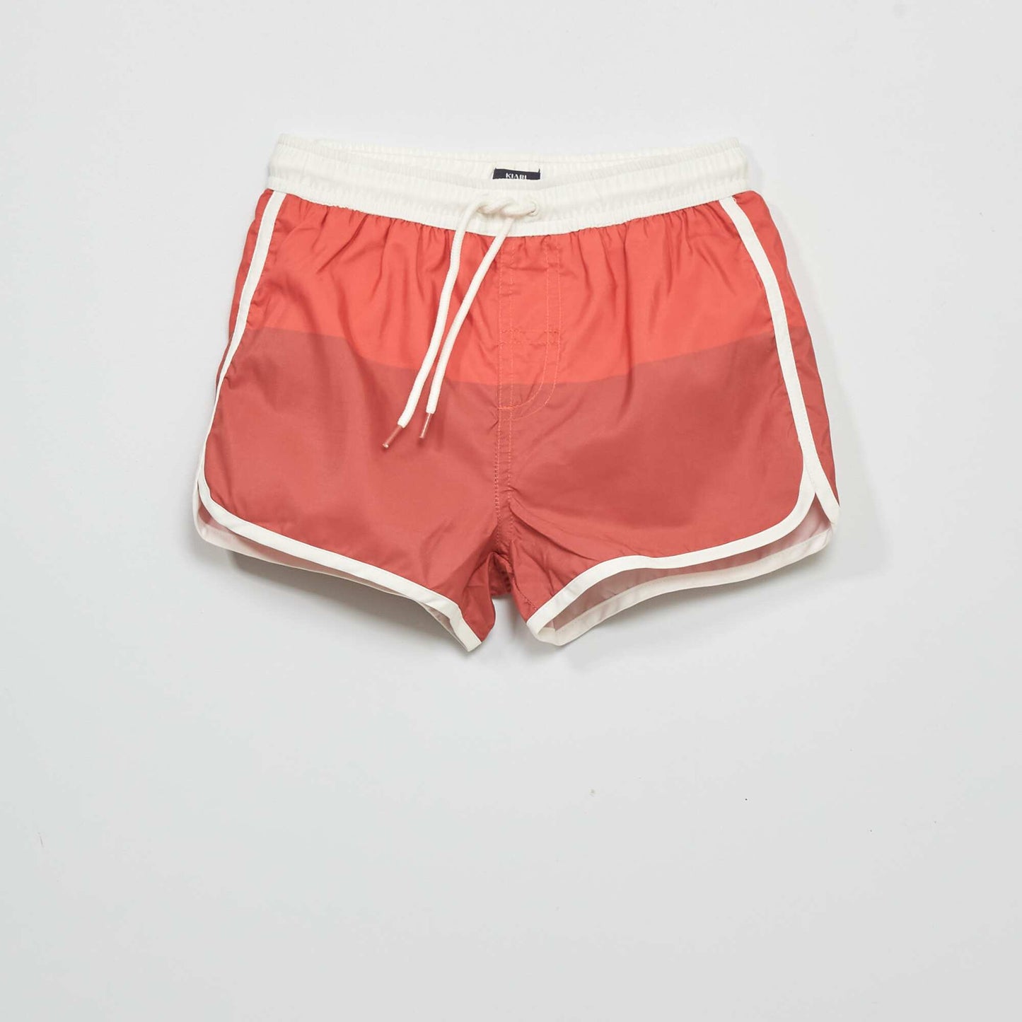 Three-colour swim shorts RED