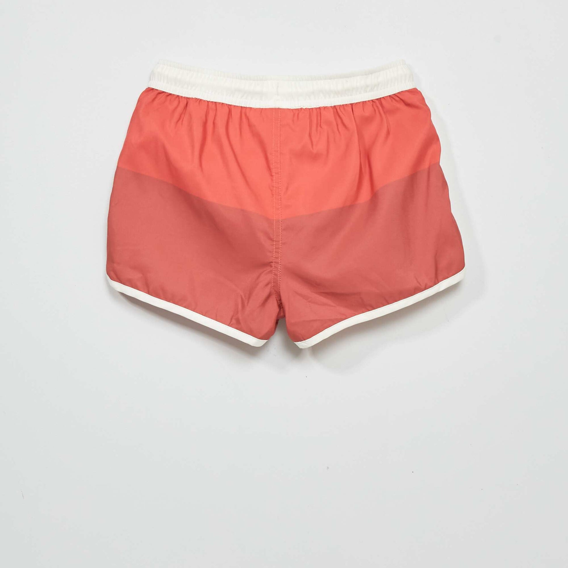 Three-colour swim shorts RED