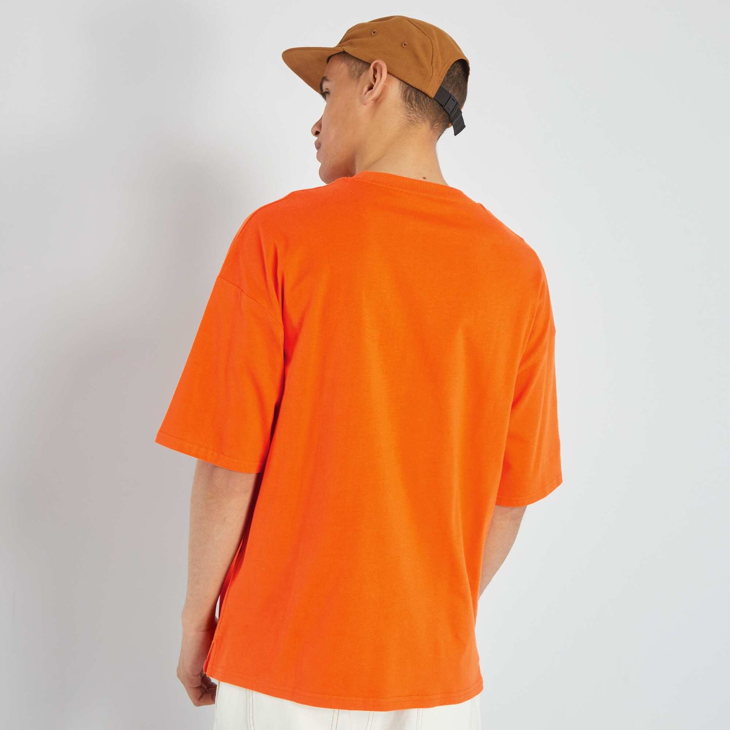 Oversized jersey T-shirt ORANGE
