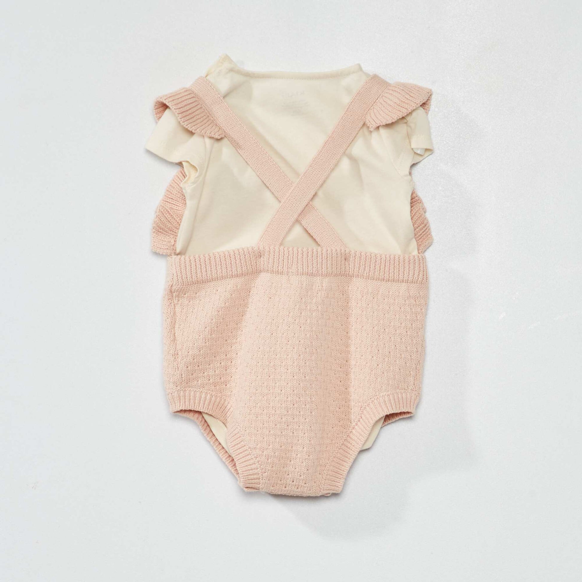 Romper  bodysuit and headband - Three-piece set PINK
