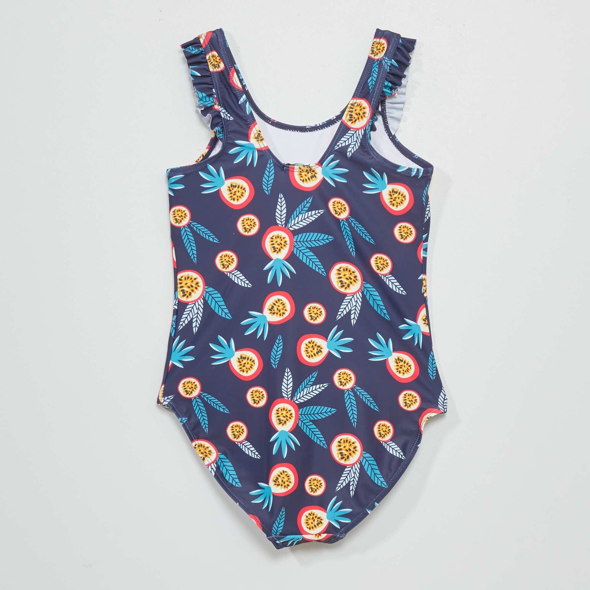 Printed 1-piece swimsuit BLUE