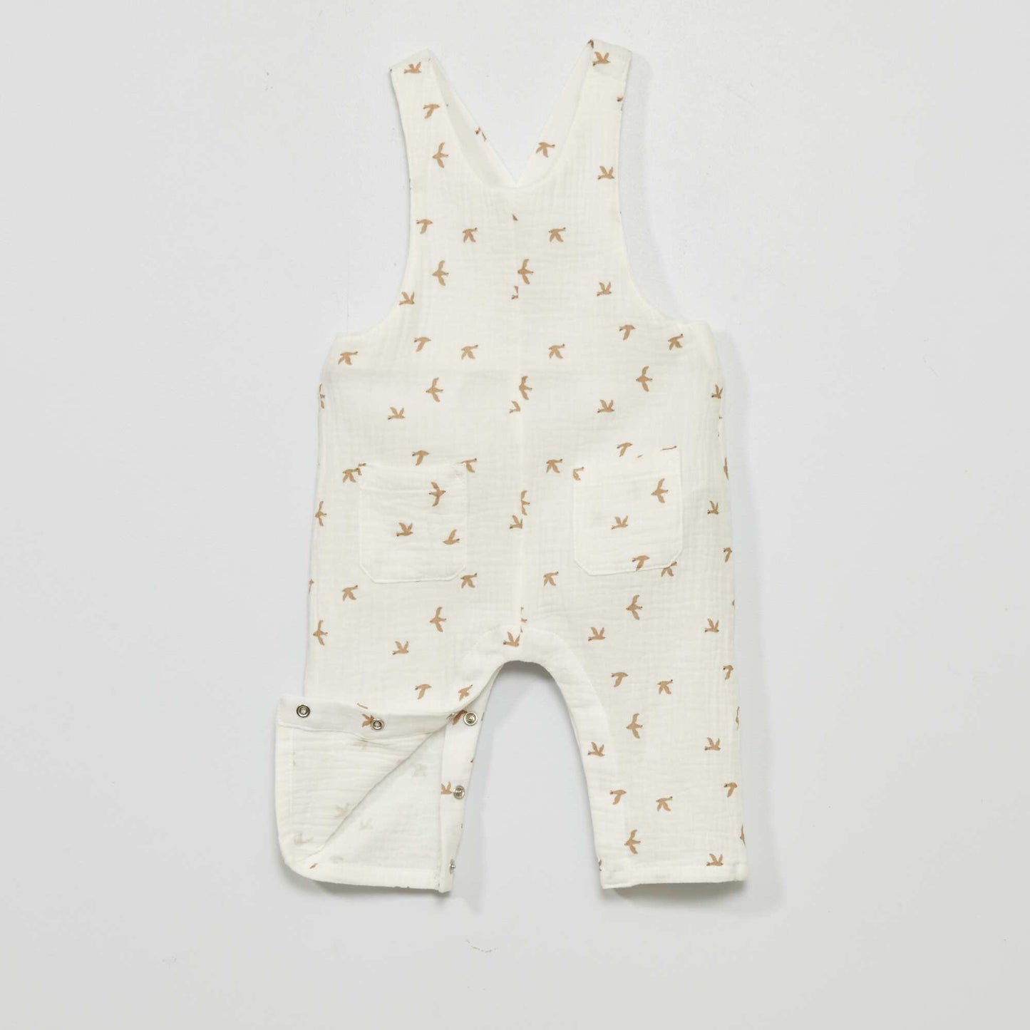 Dungarees and bodysuit set WHITE