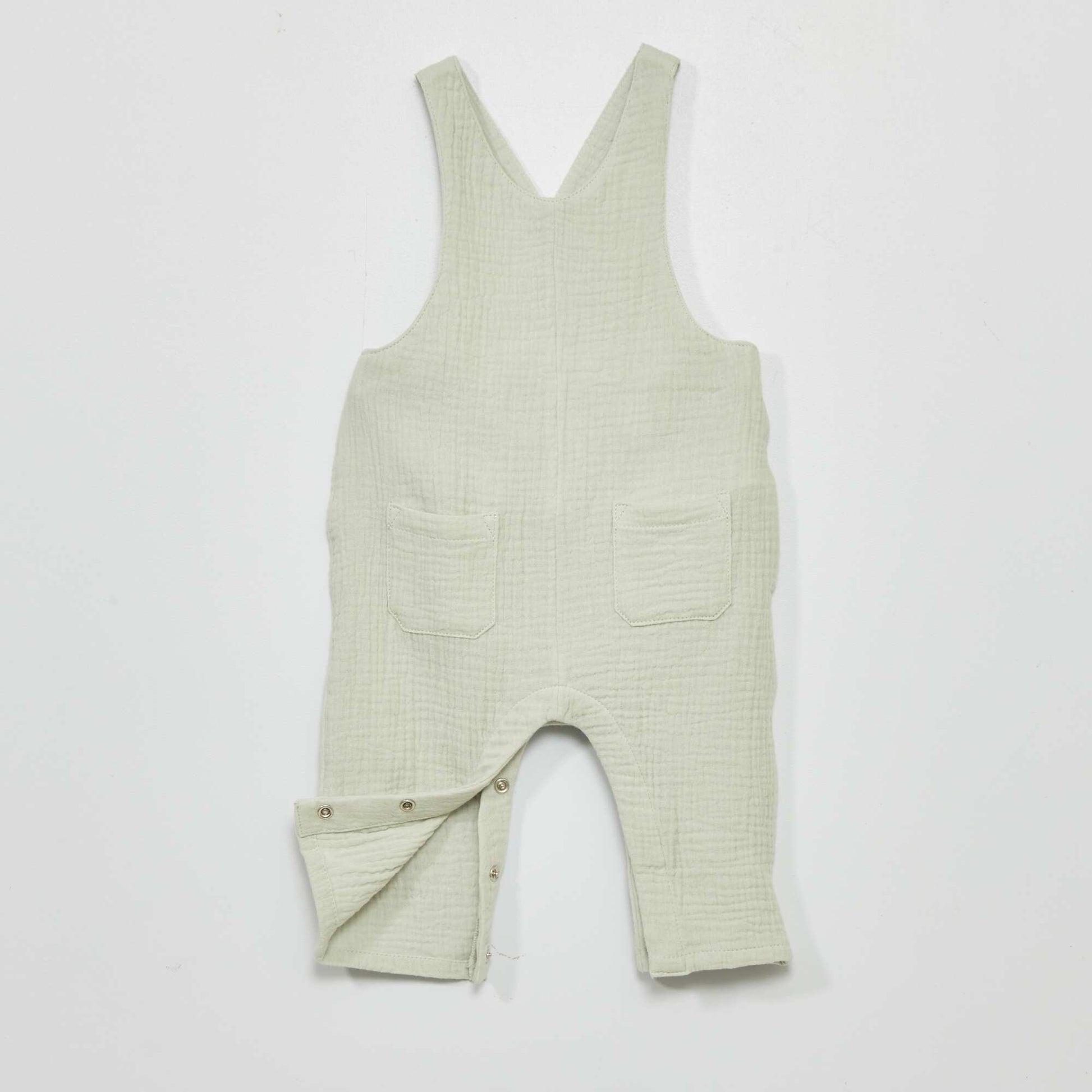 Dungarees and bodysuit set WHITE
