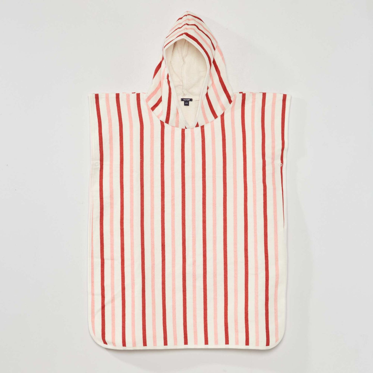 Hooded towelling bath towel WHITE