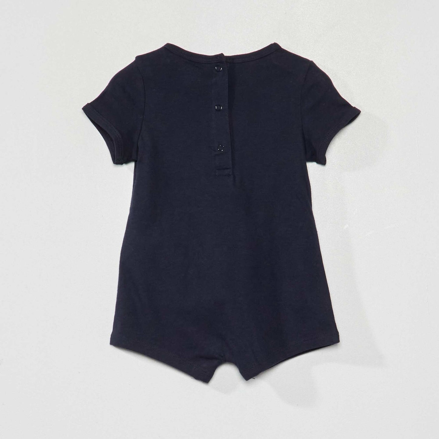 Pack of 2 short jersey romper suits BLUE