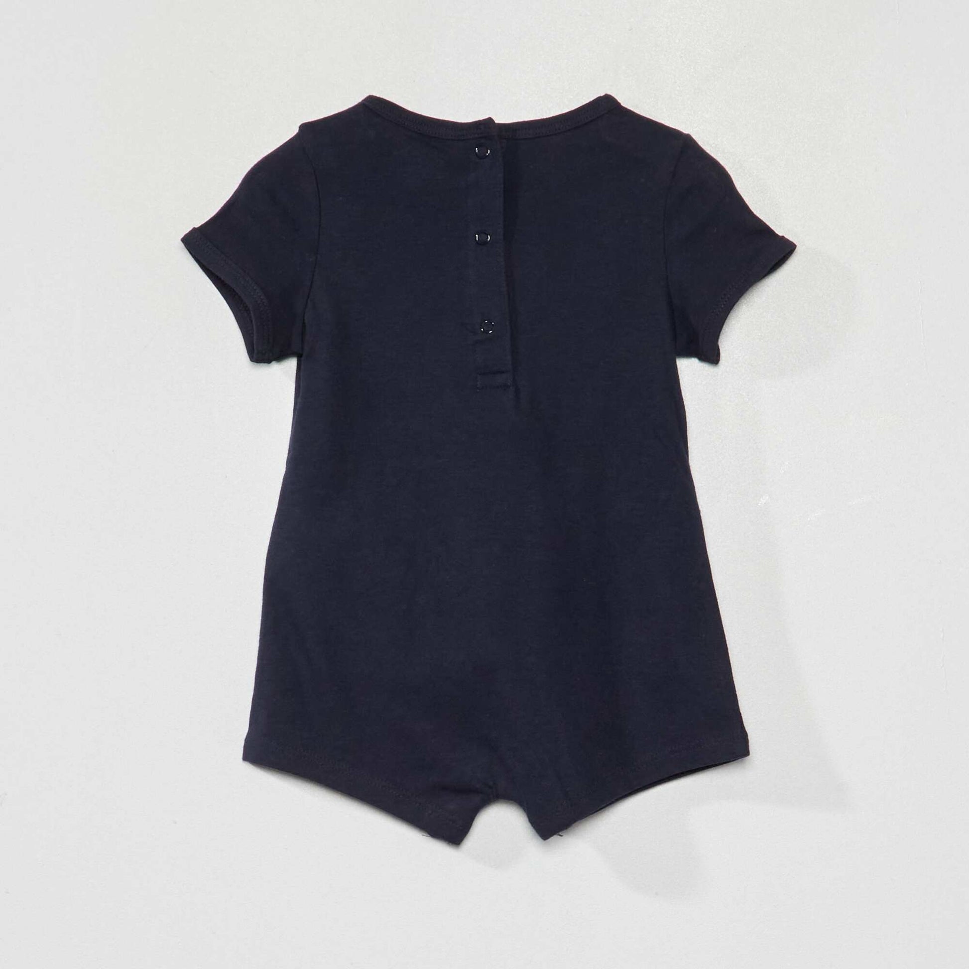 Pack of 2 short jersey romper suits BLUE