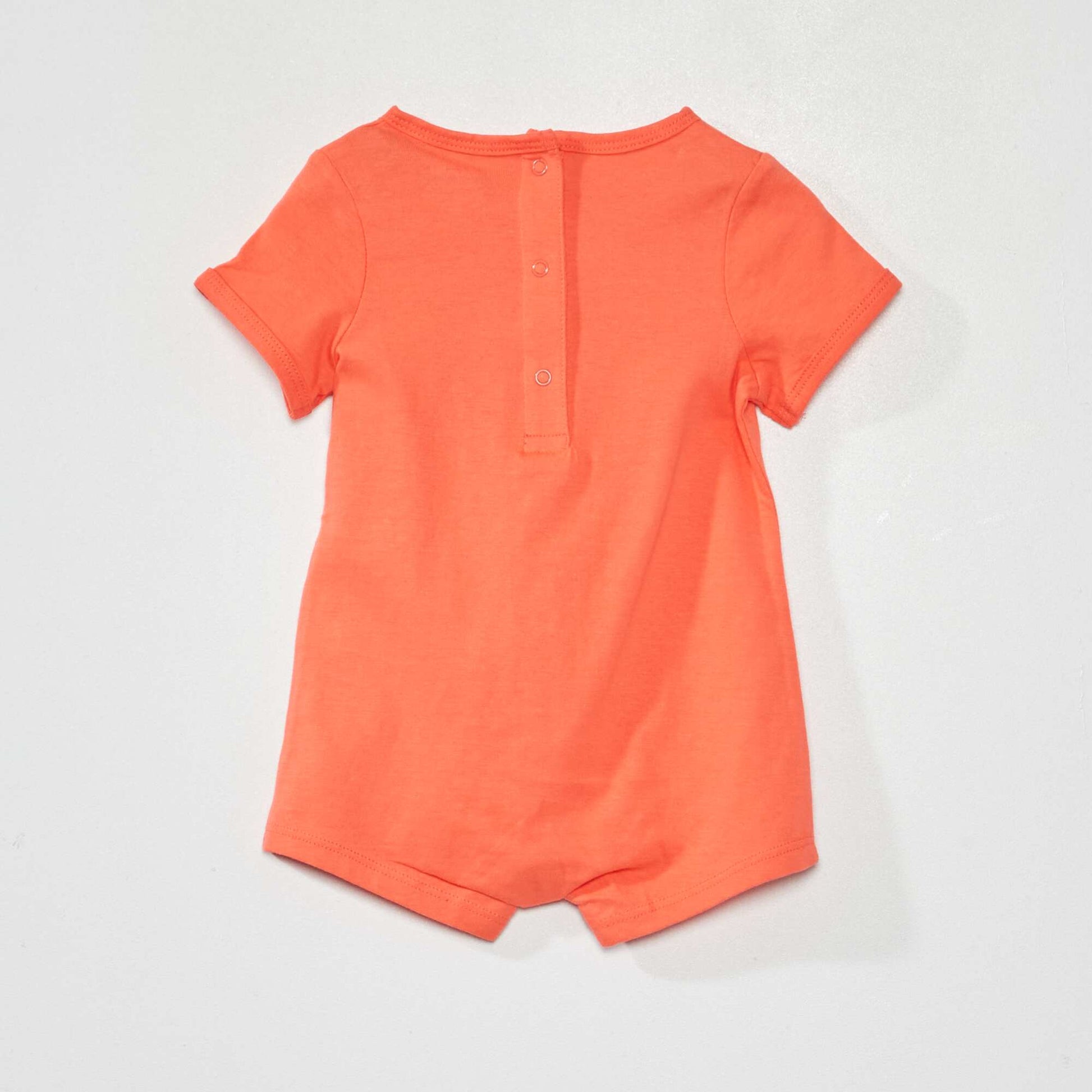 Pack of 2 short jersey romper suits BLUE