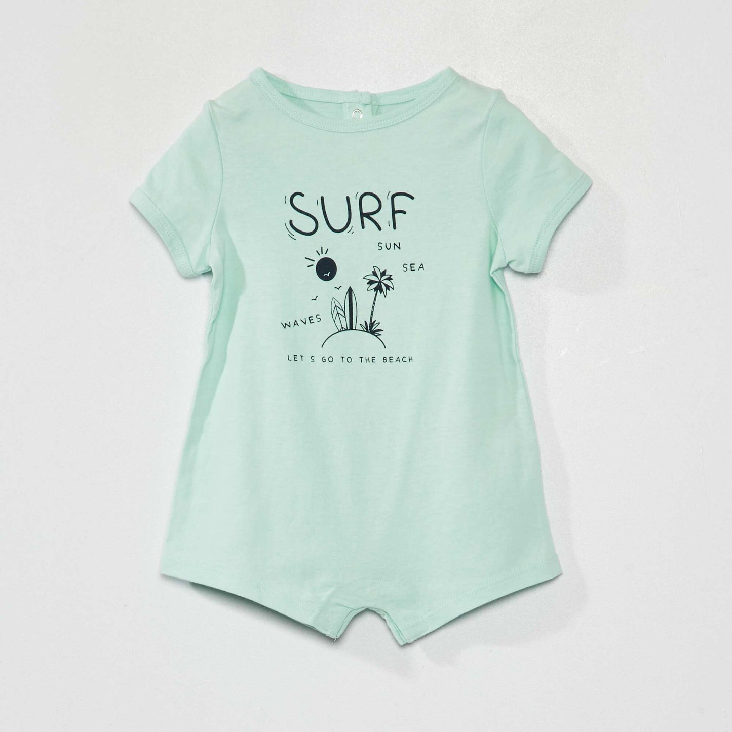 Pack of 2 short jersey romper suits YELLOW