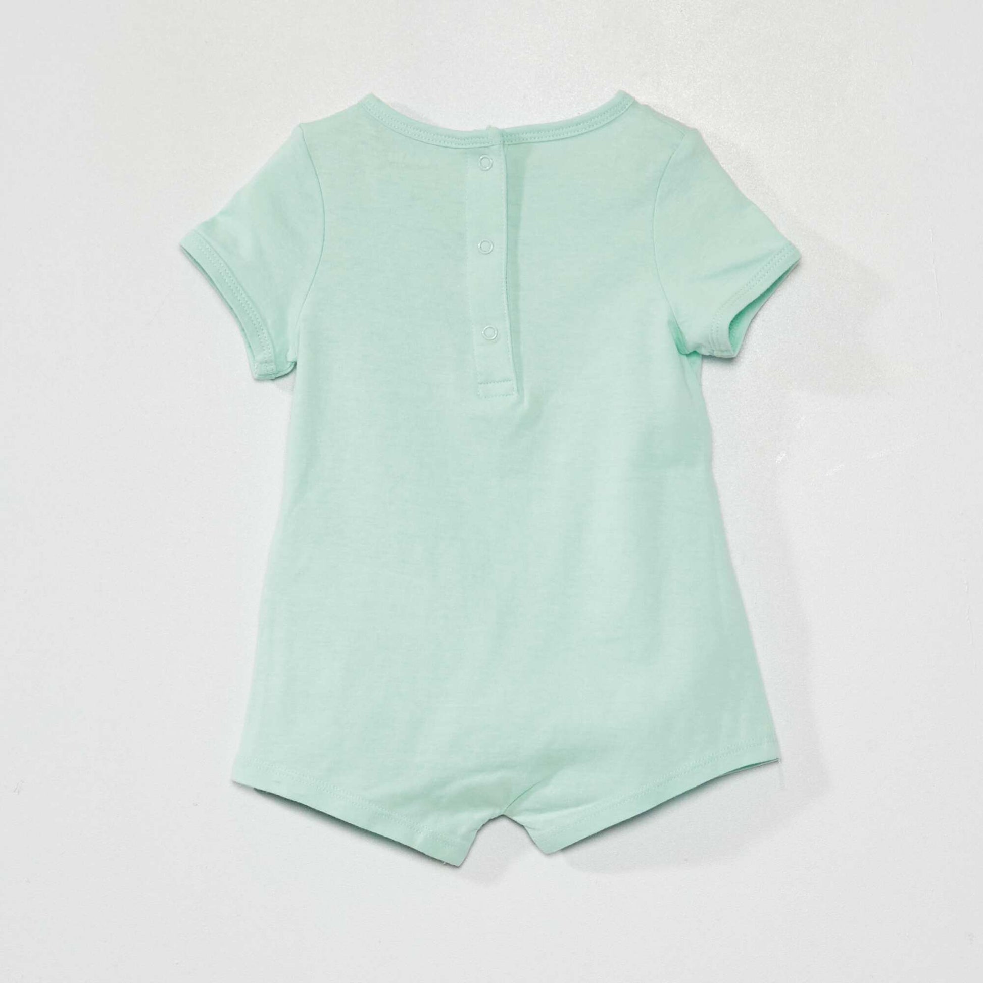 Pack of 2 short jersey romper suits YELLOW
