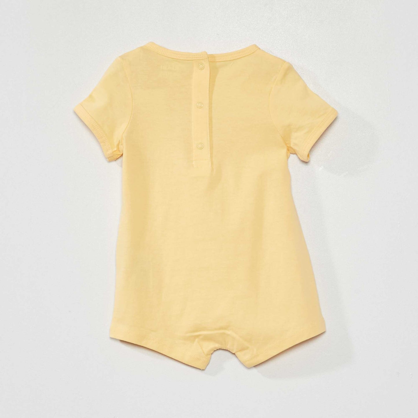 Pack of 2 short jersey romper suits YELLOW