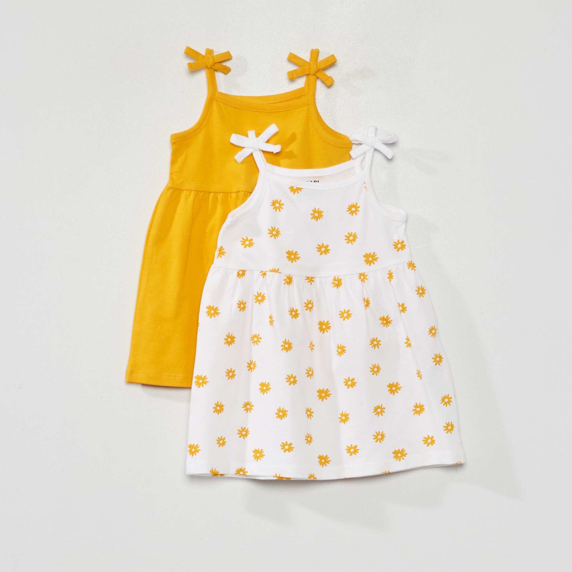 Set of 2 jersey knit dresses YELLOW