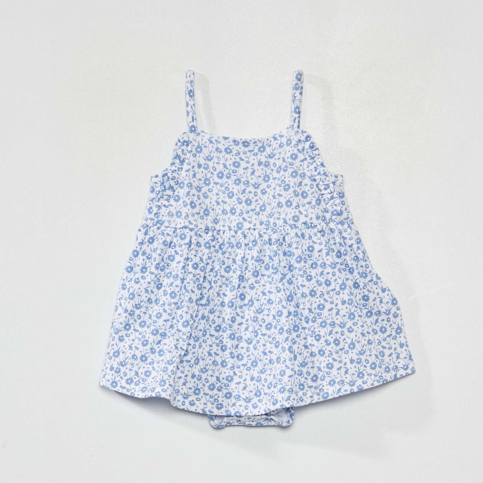 Body-style dress with spaghetti straps WHITE