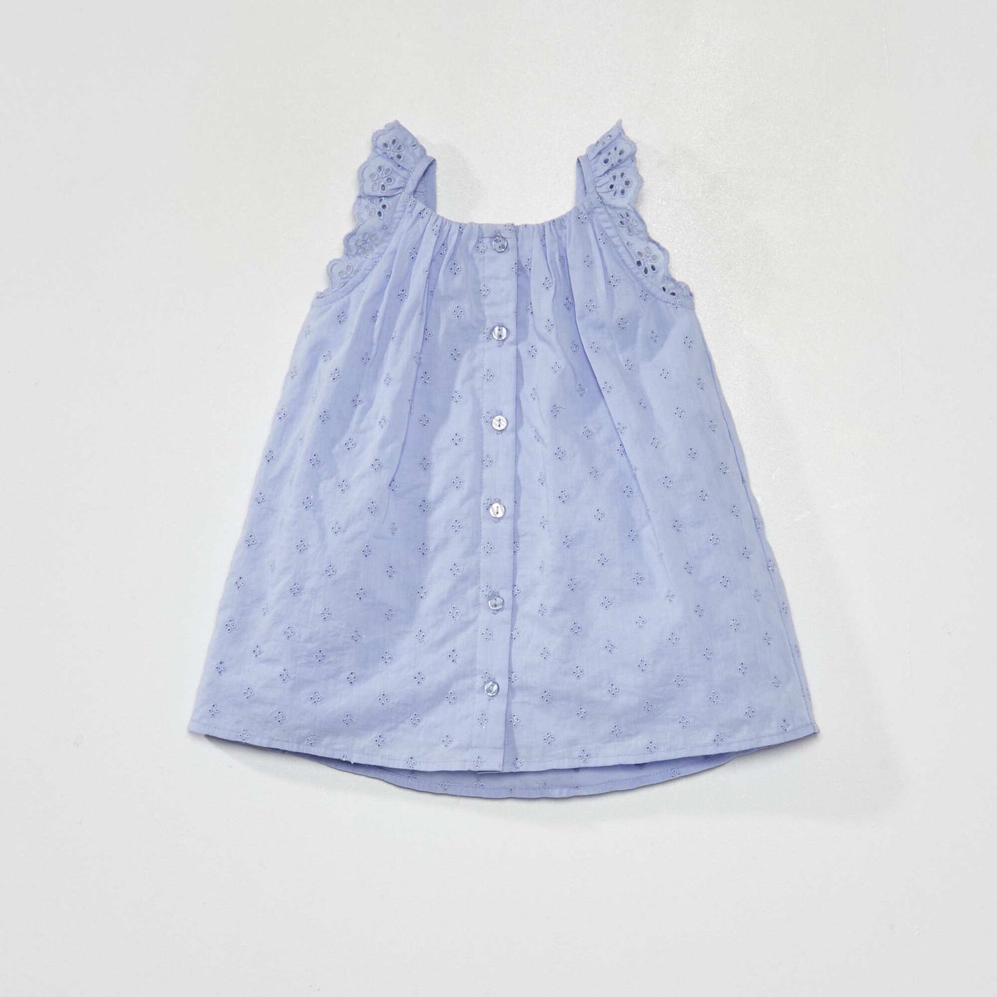 A-line broderie anglaise dress PURPLE