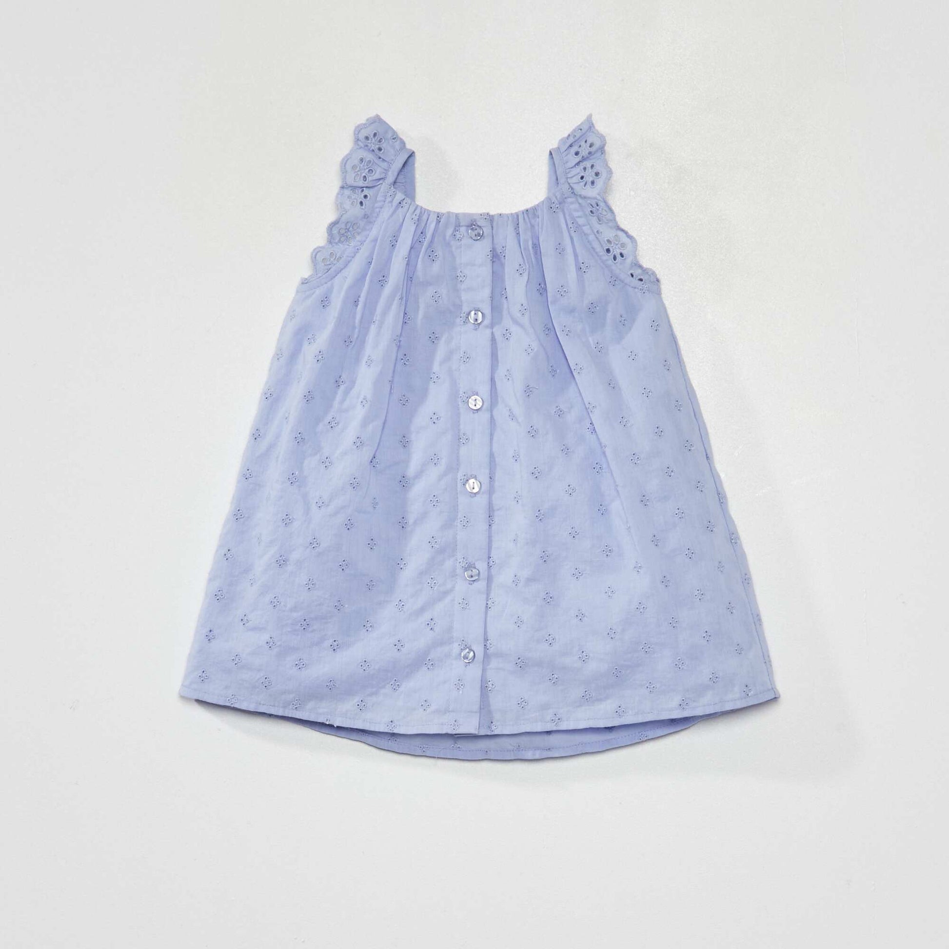 A-line broderie anglaise dress PURPLE
