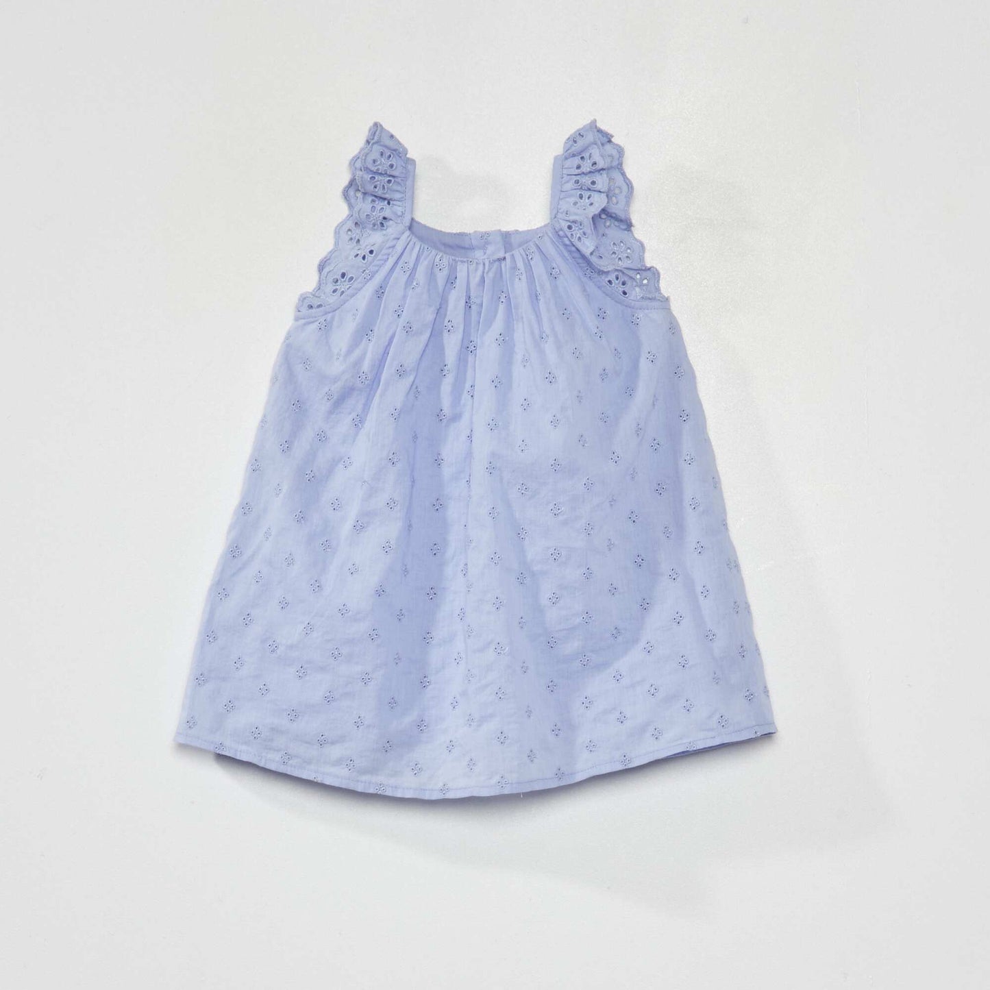 A-line broderie anglaise dress PURPLE