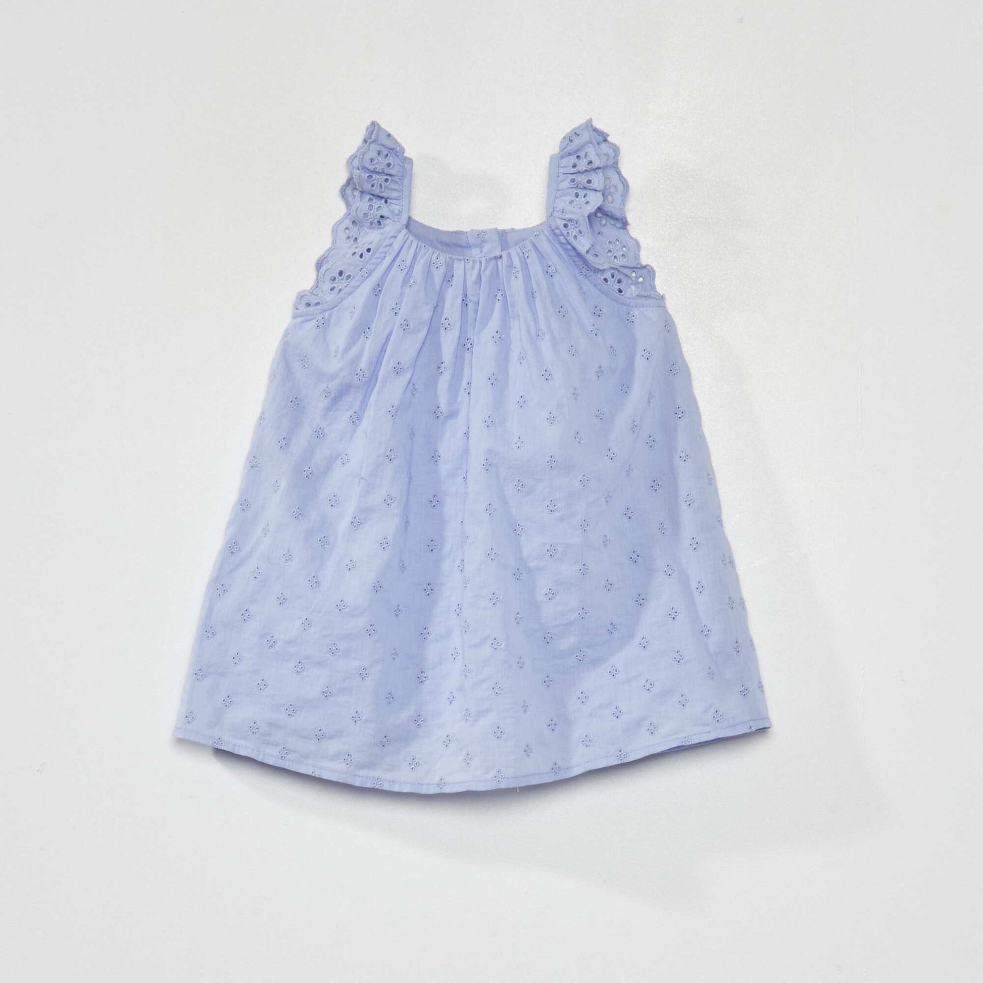 A-line broderie anglaise dress PURPLE