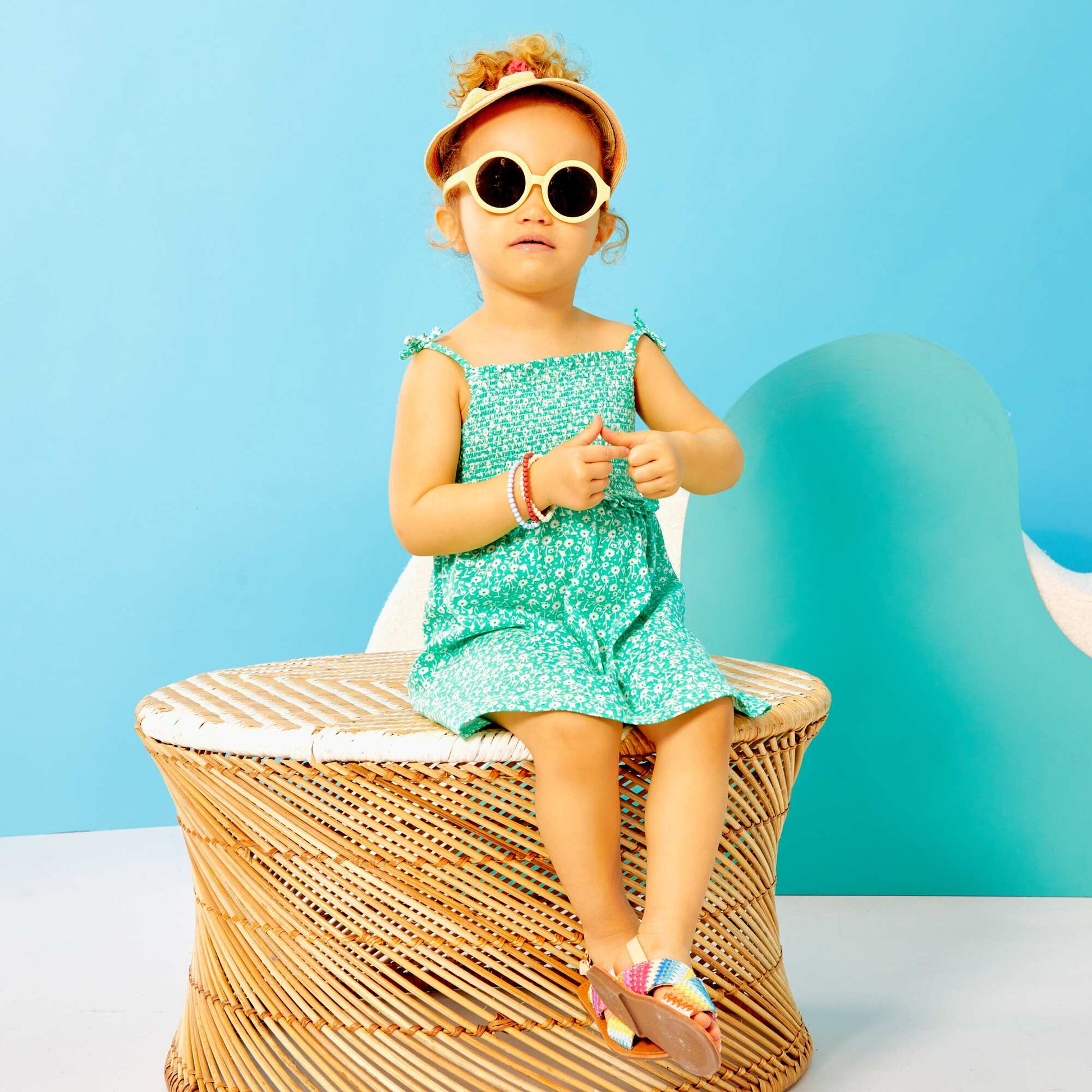 Floral jersey knit dress GREEN