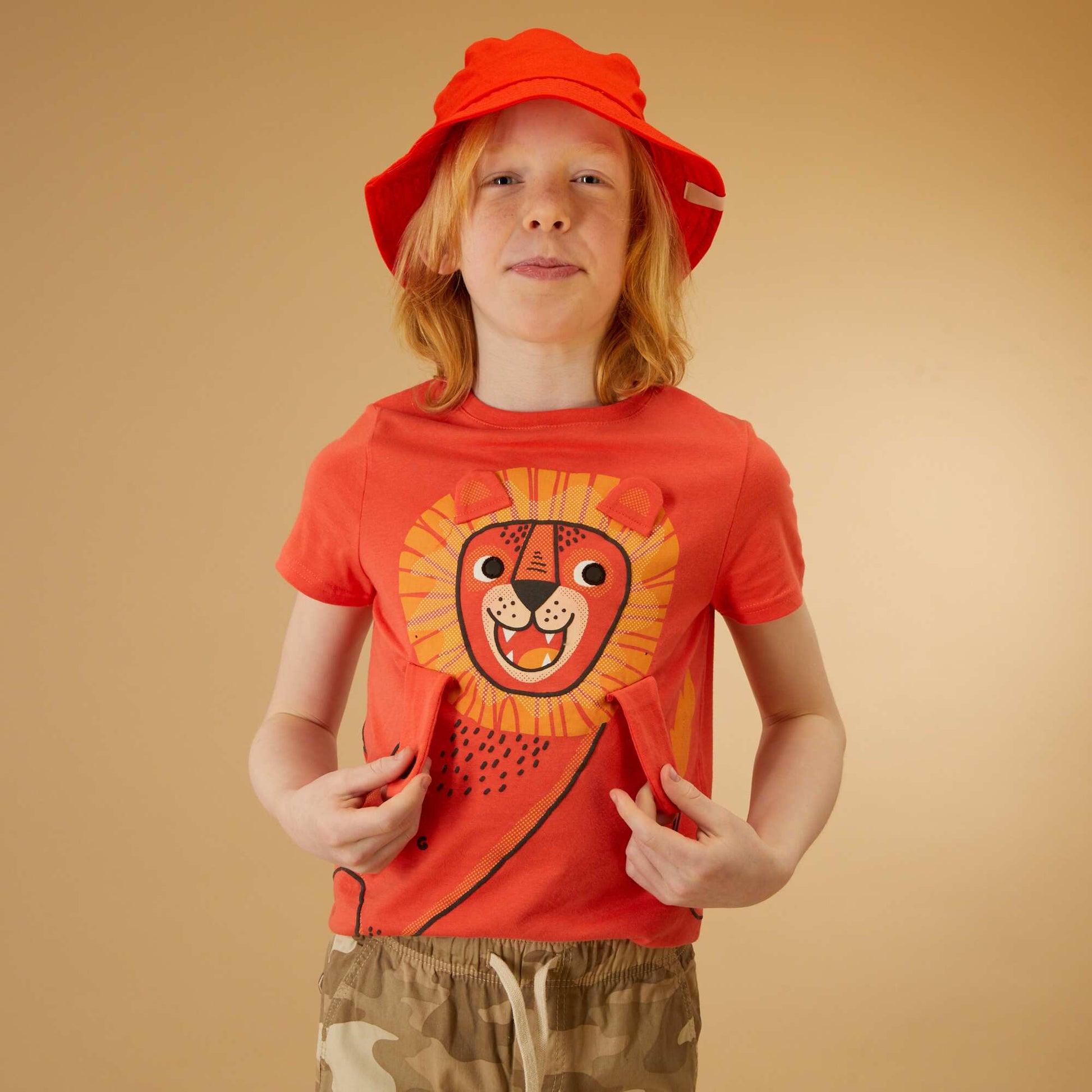 Printed T-shirt ORANGE