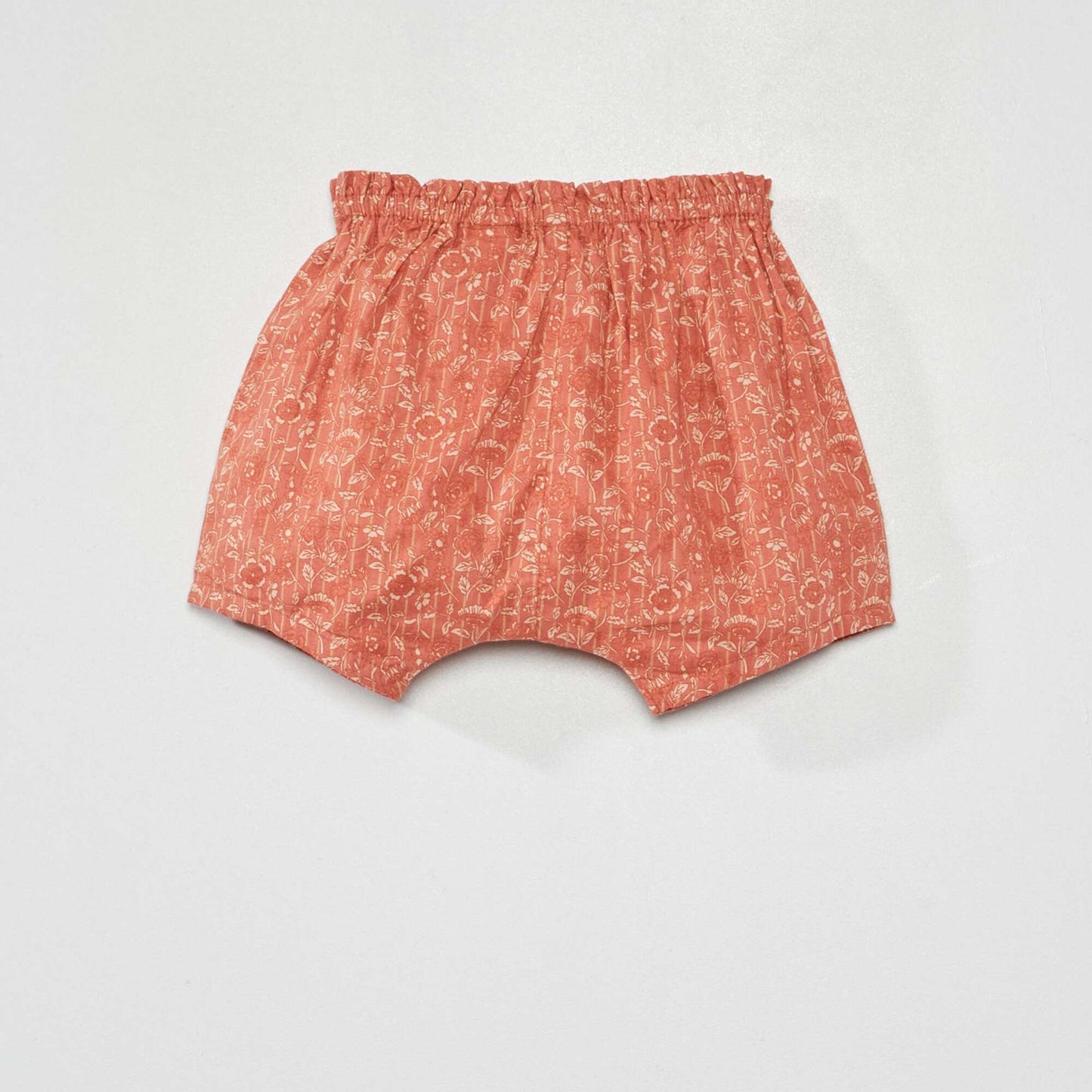 Printed cotton voile shorts PINK