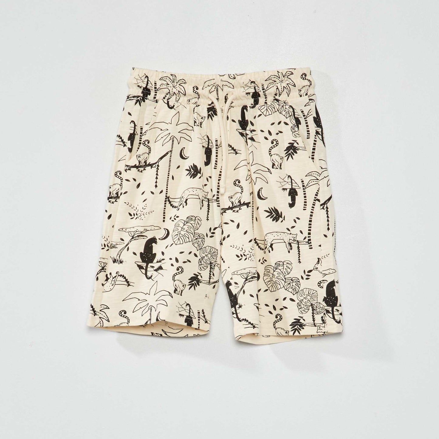 Printed jersey Bermuda shorts WHITE