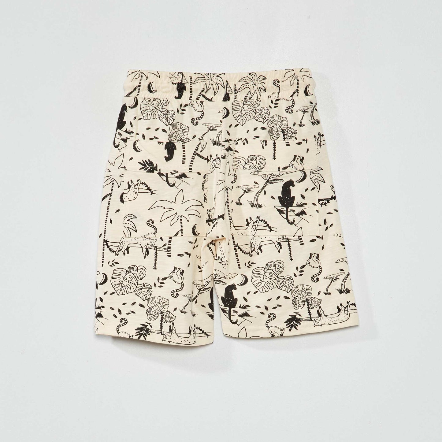 Printed jersey Bermuda shorts WHITE
