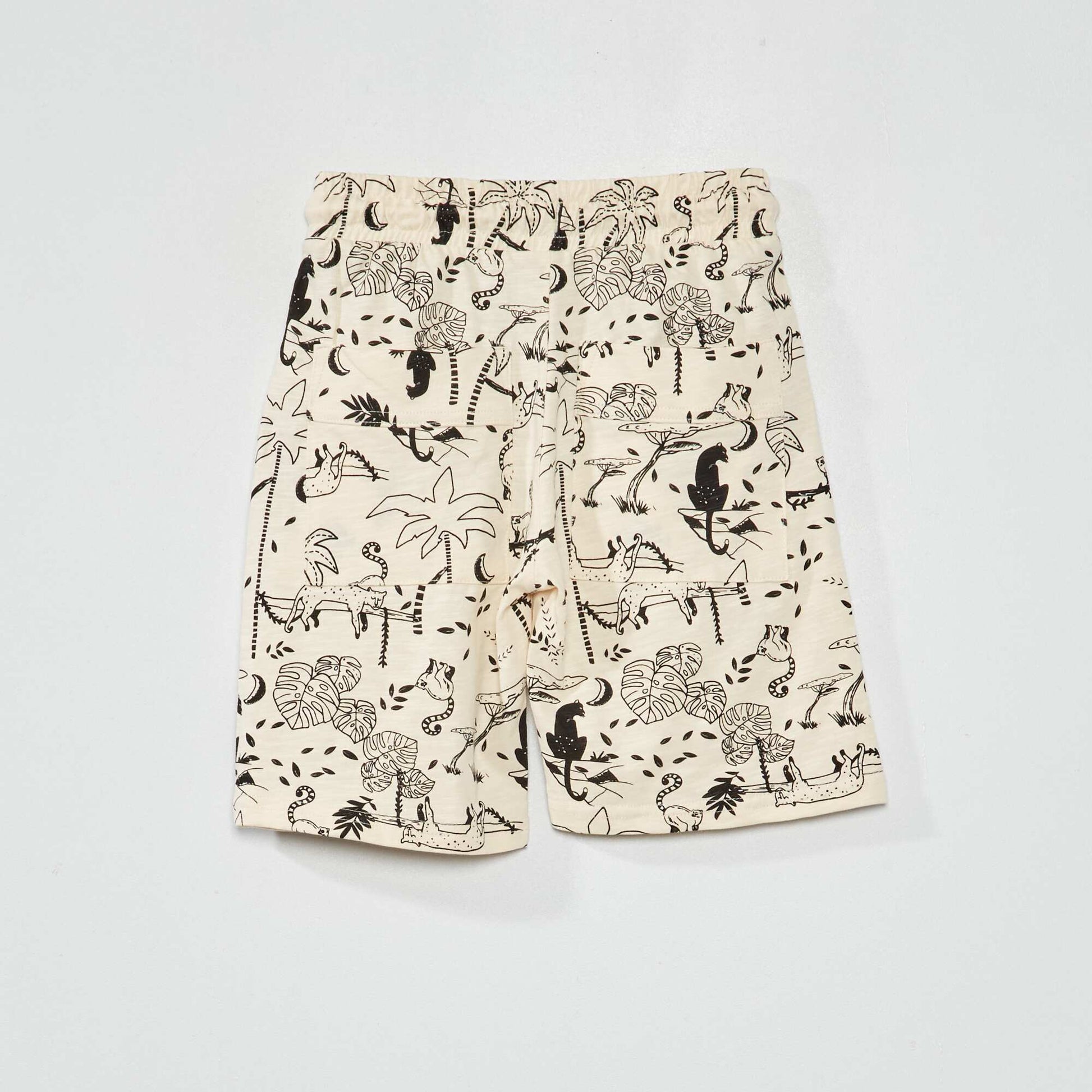 Printed jersey Bermuda shorts WHITE