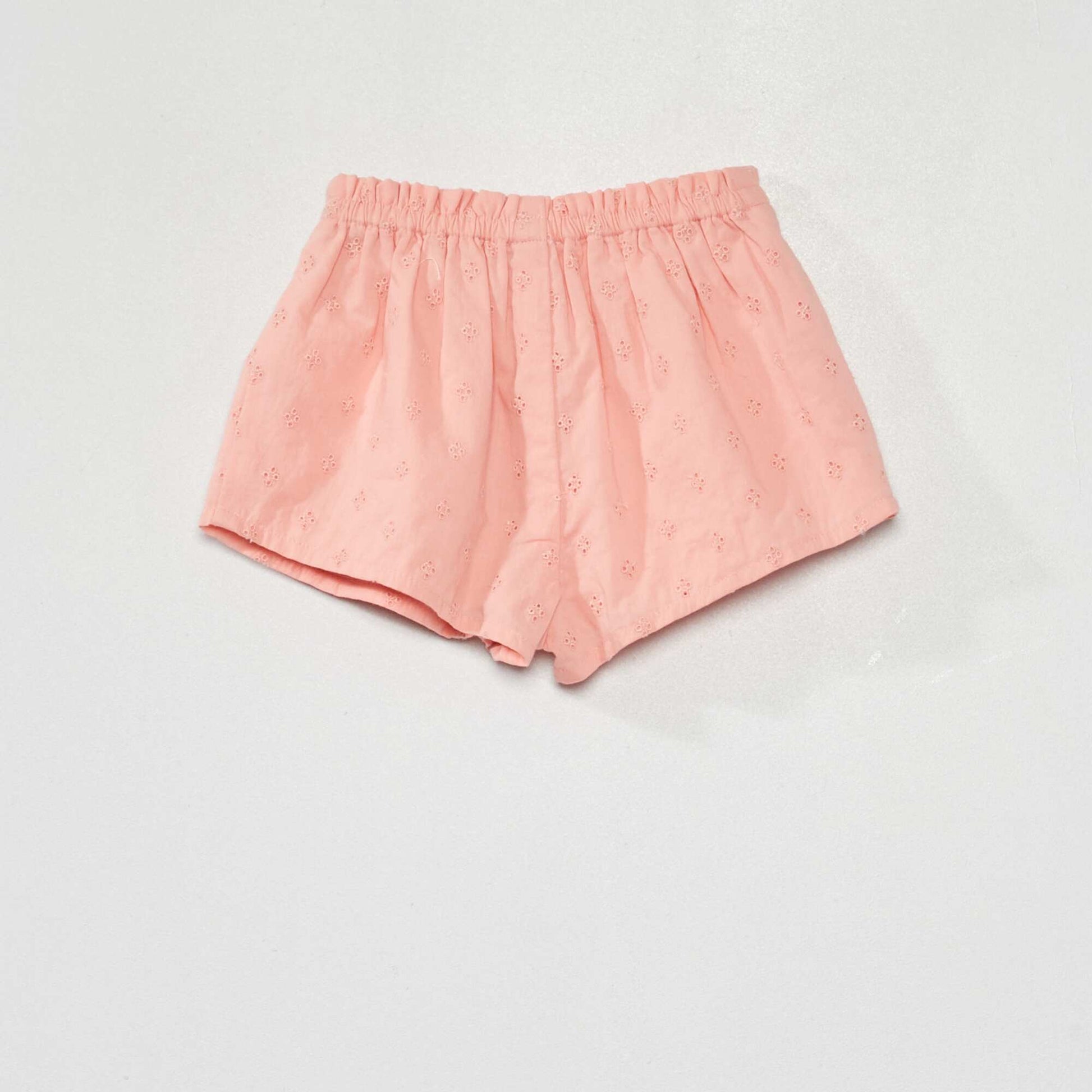 شورت من القطن الفوال والبروديري الإنجليزي PINK