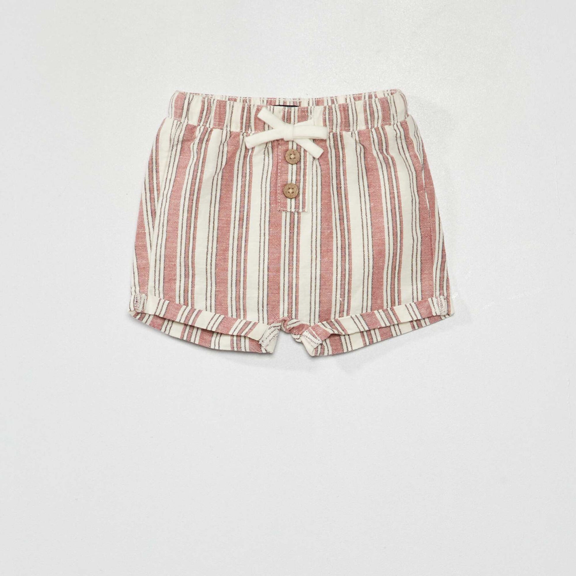 Cotton canvas shorts WHITE