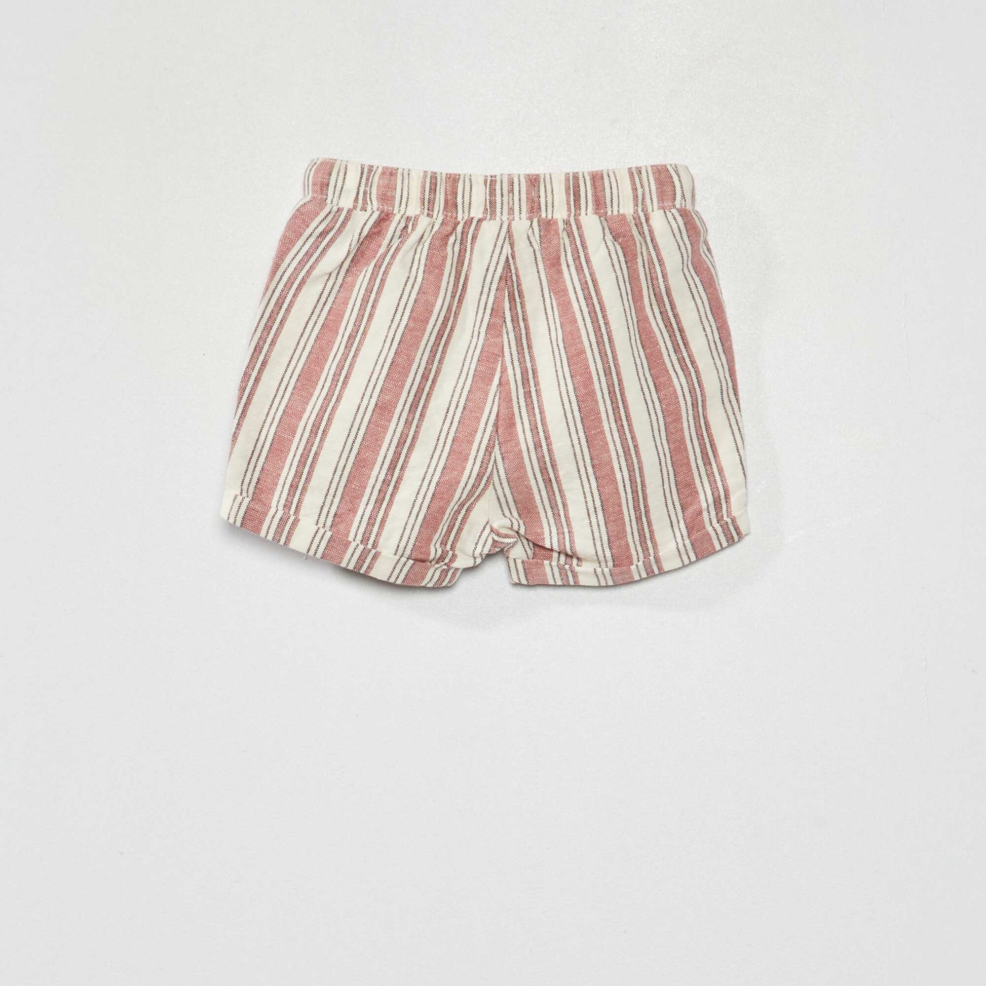 Cotton canvas shorts WHITE