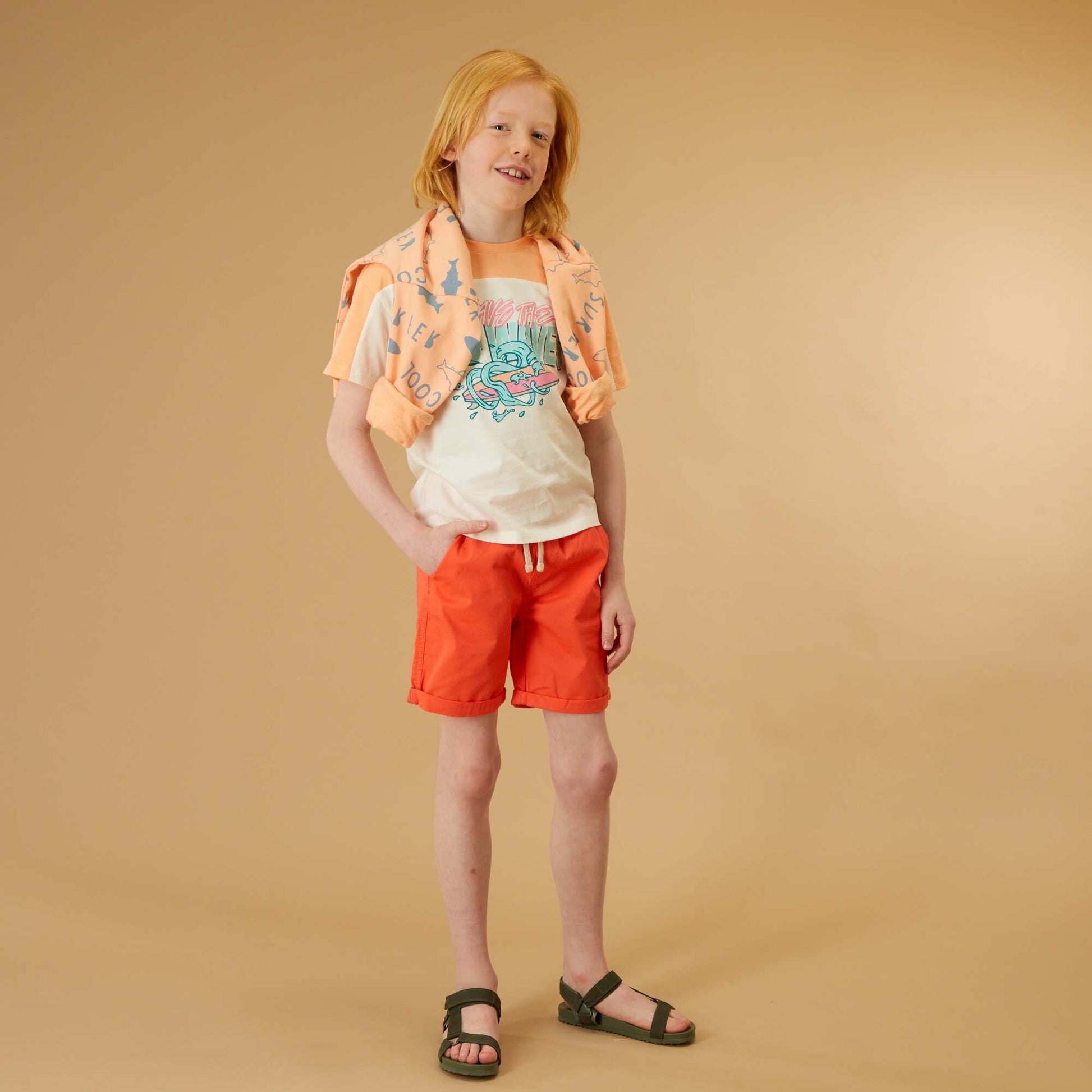 Printed T-shirt ORANGE