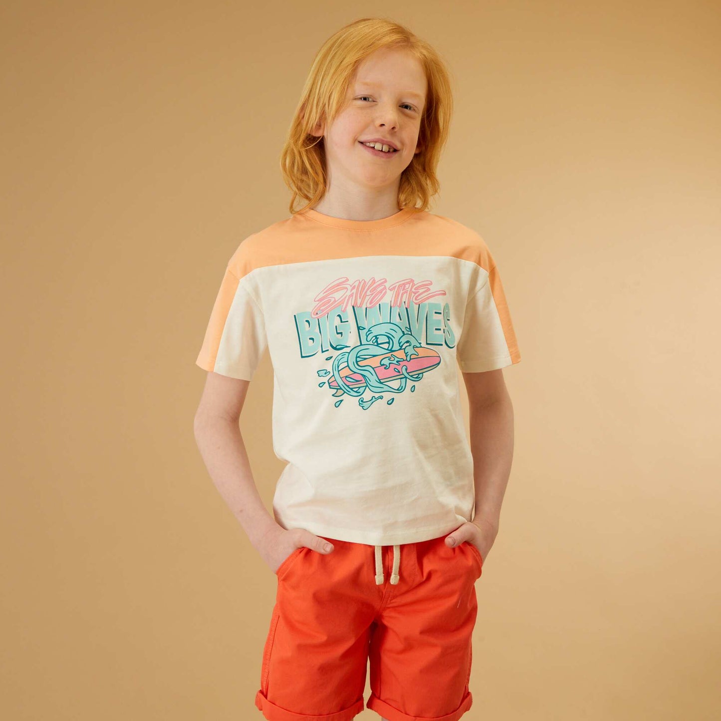 Printed T-shirt ORANGE