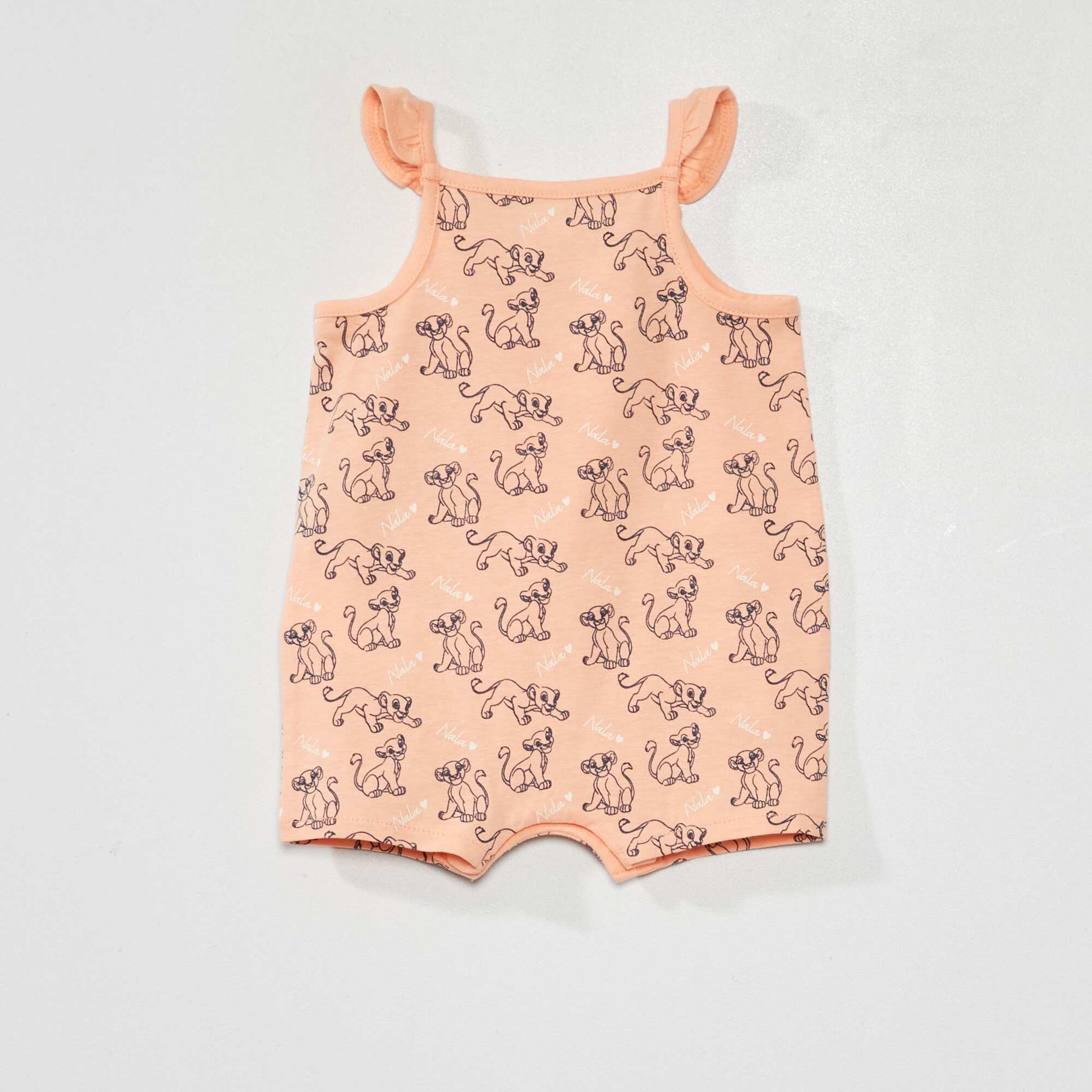 'Lion King' print romper ORANGE