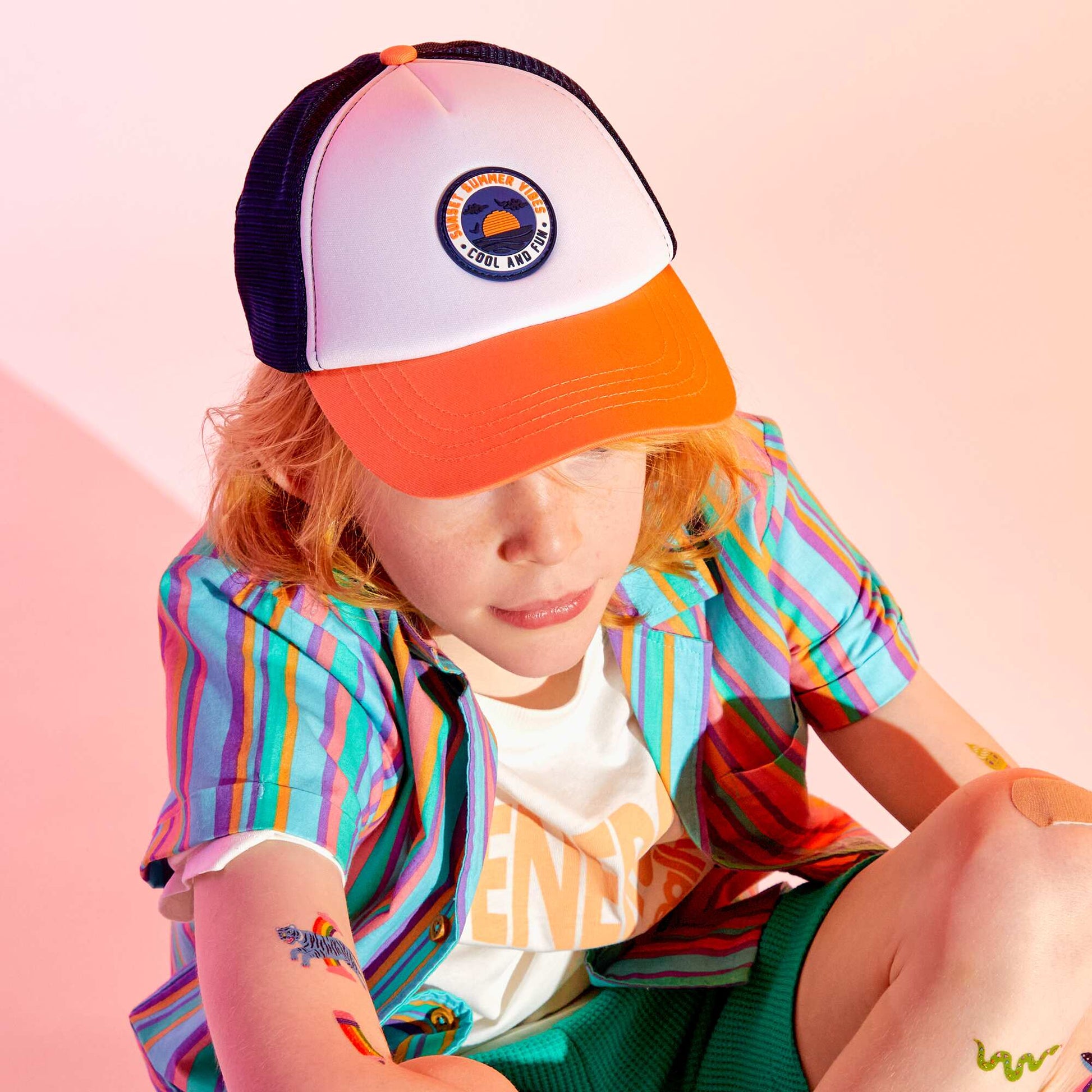 Cap with mesh ORANGE