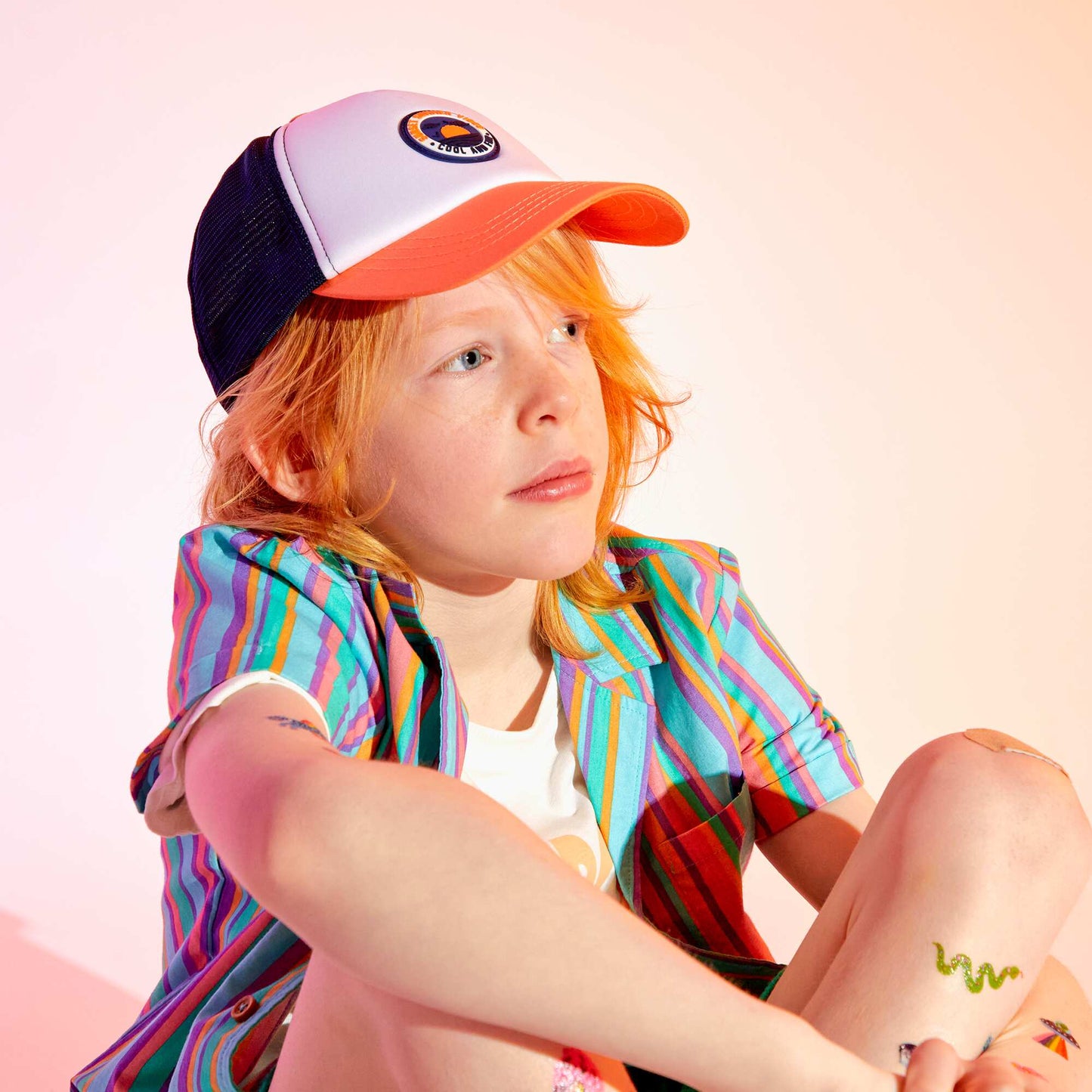 Cap with mesh ORANGE