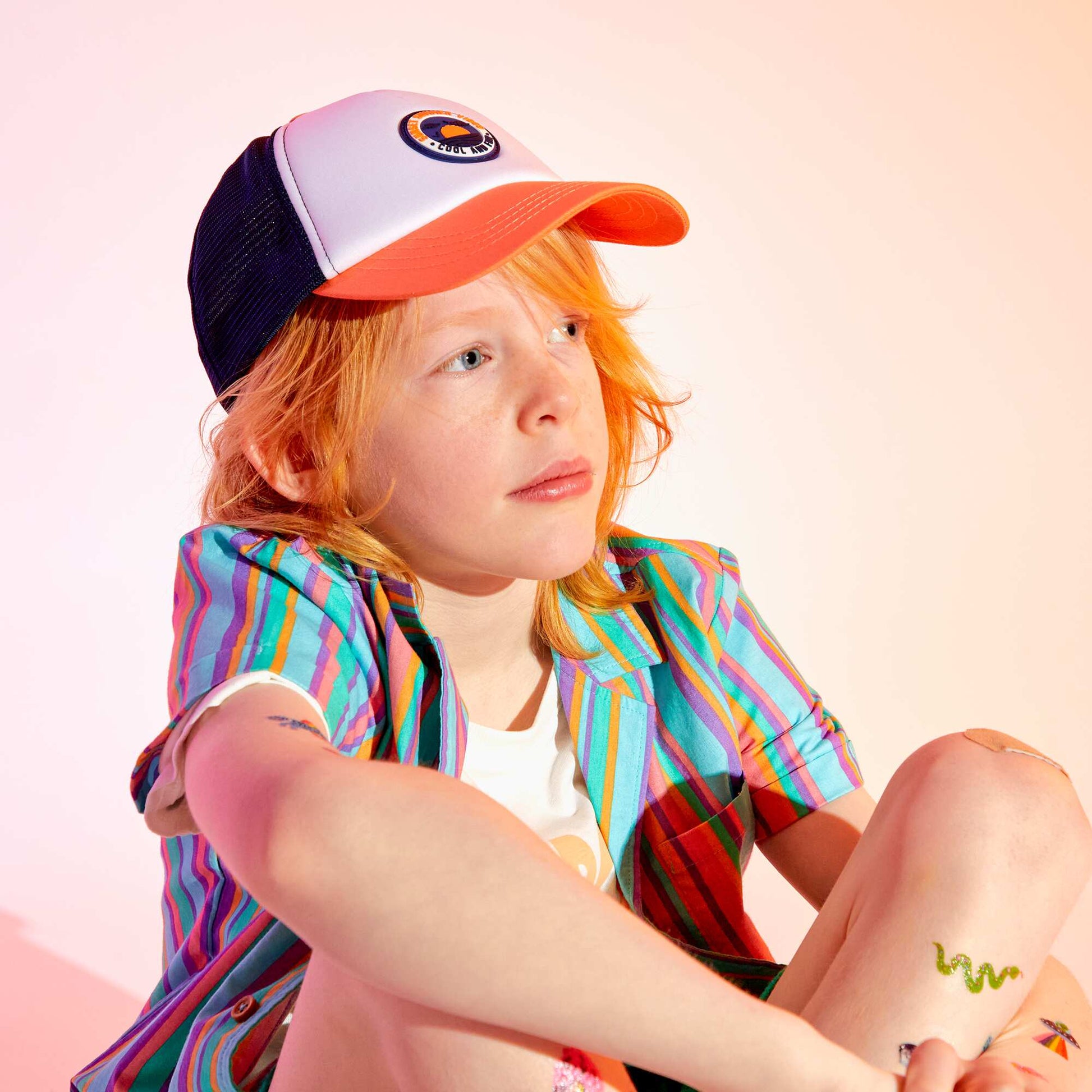 Cap with mesh ORANGE