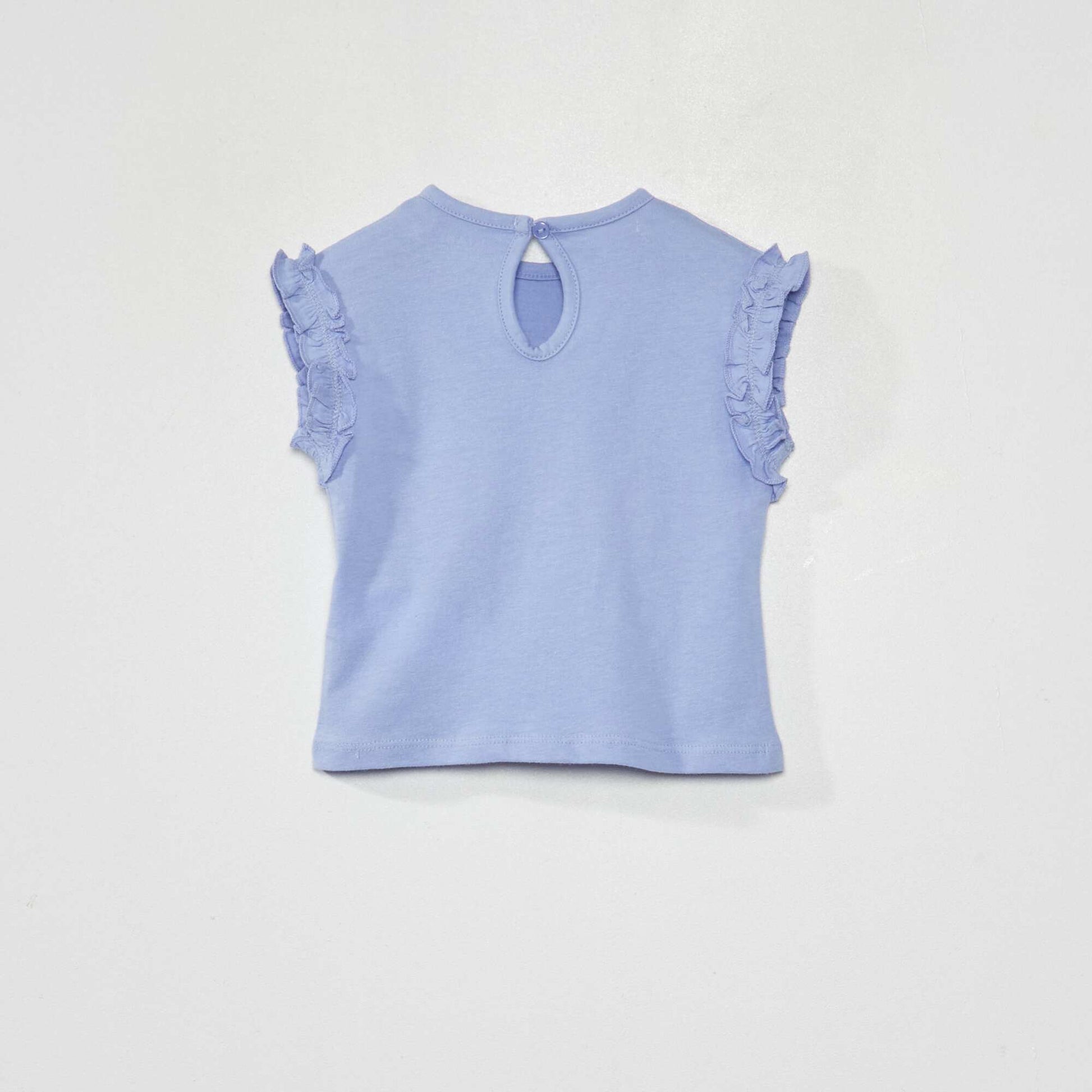 Pack of 2 T-shirts with gathered ruffles PINK