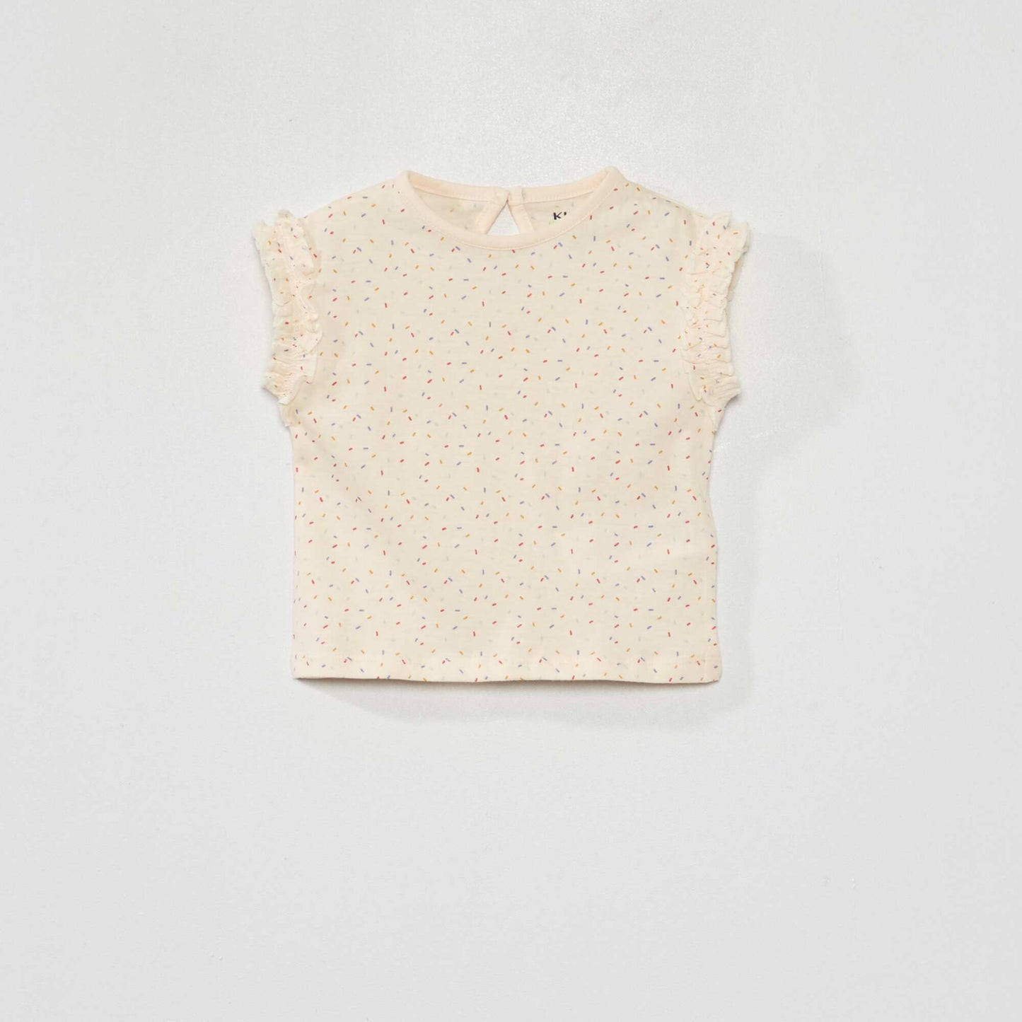 Pack of 2 T-shirts with gathered ruffles PINK