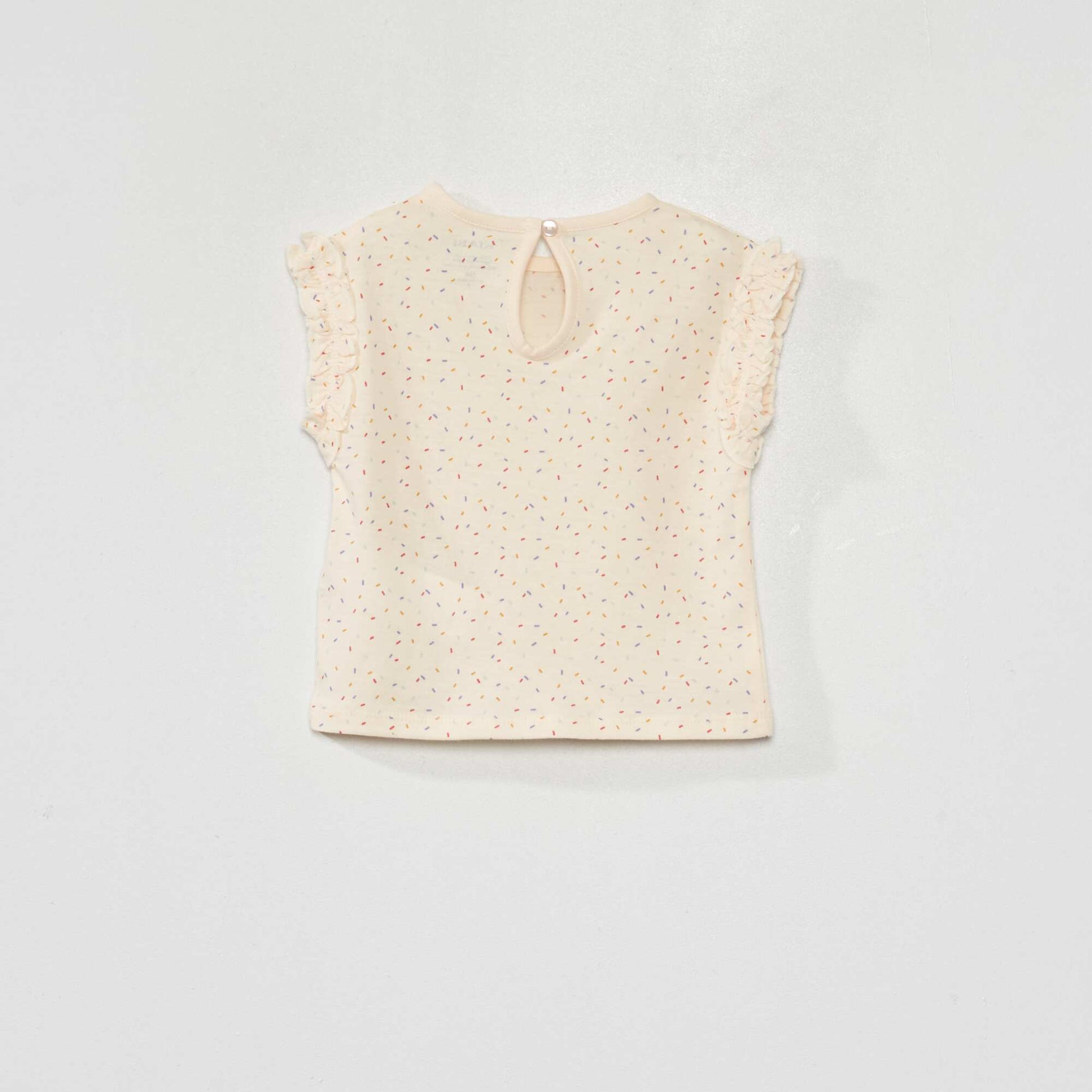 Pack of 2 T-shirts with gathered ruffles PINK