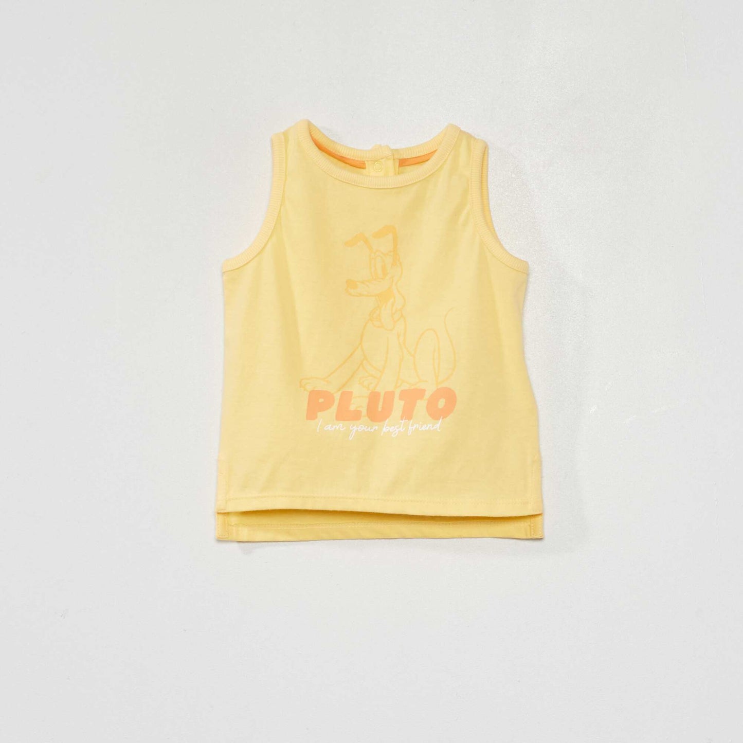 'Disney' 'Stitch' print vest top YELLOW